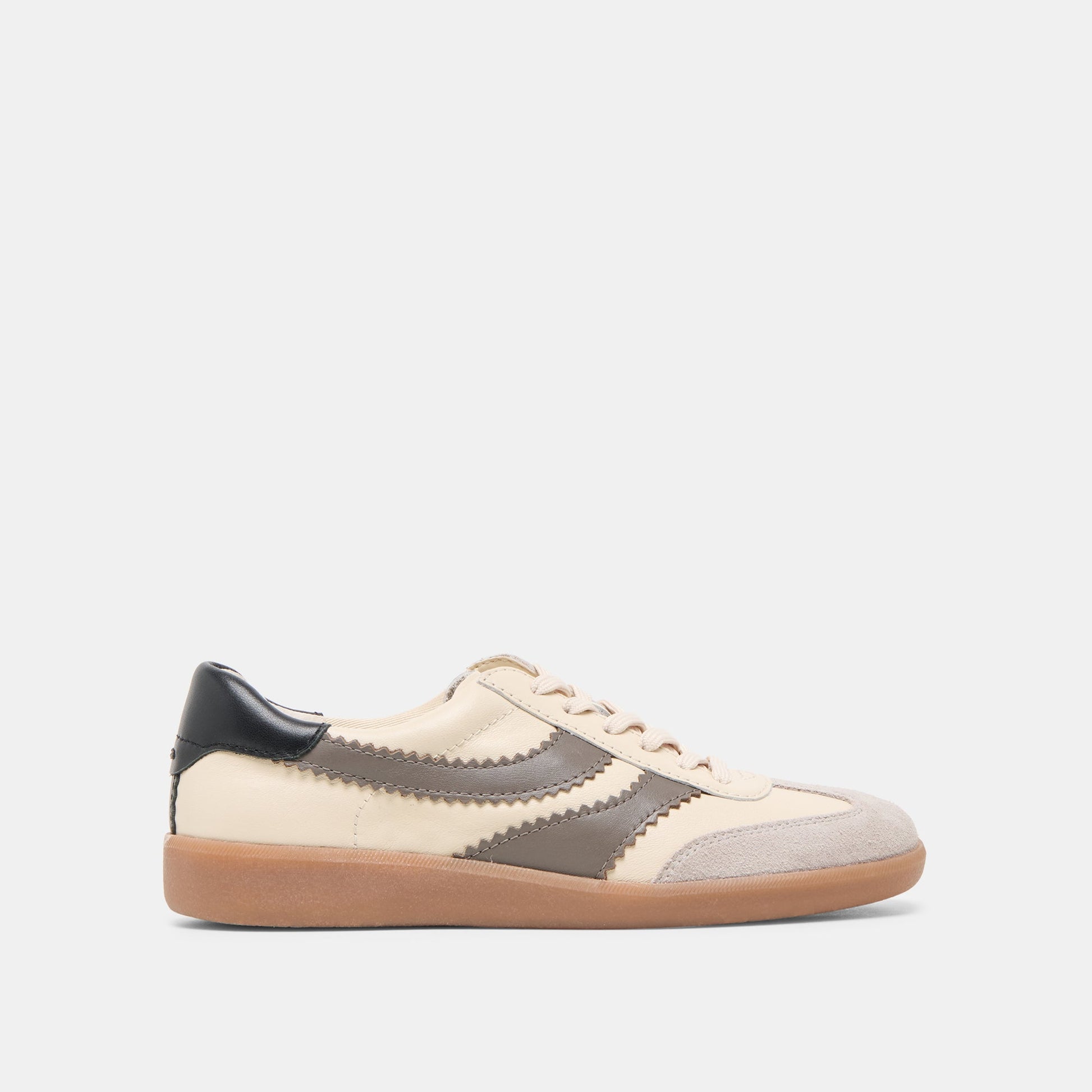 Merit White Grey Leather Sneakers