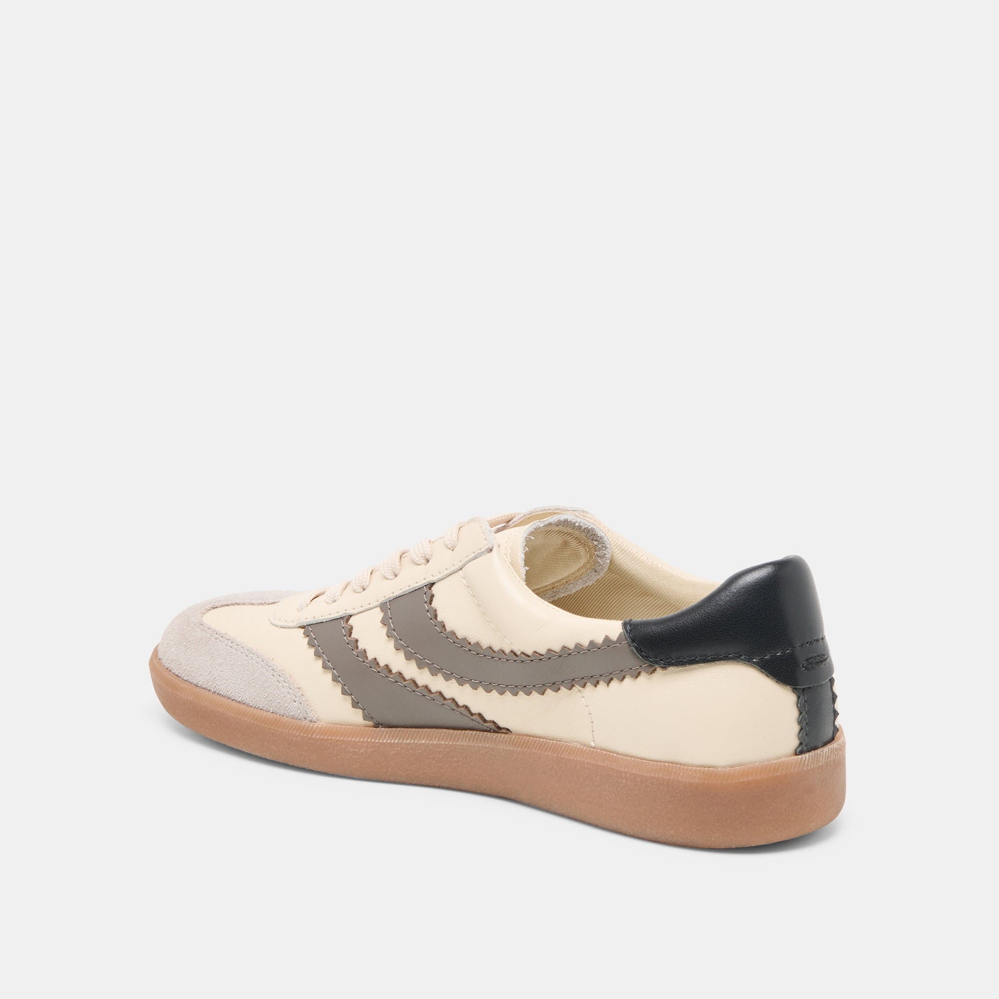 Merit White Grey Leather Sneakers