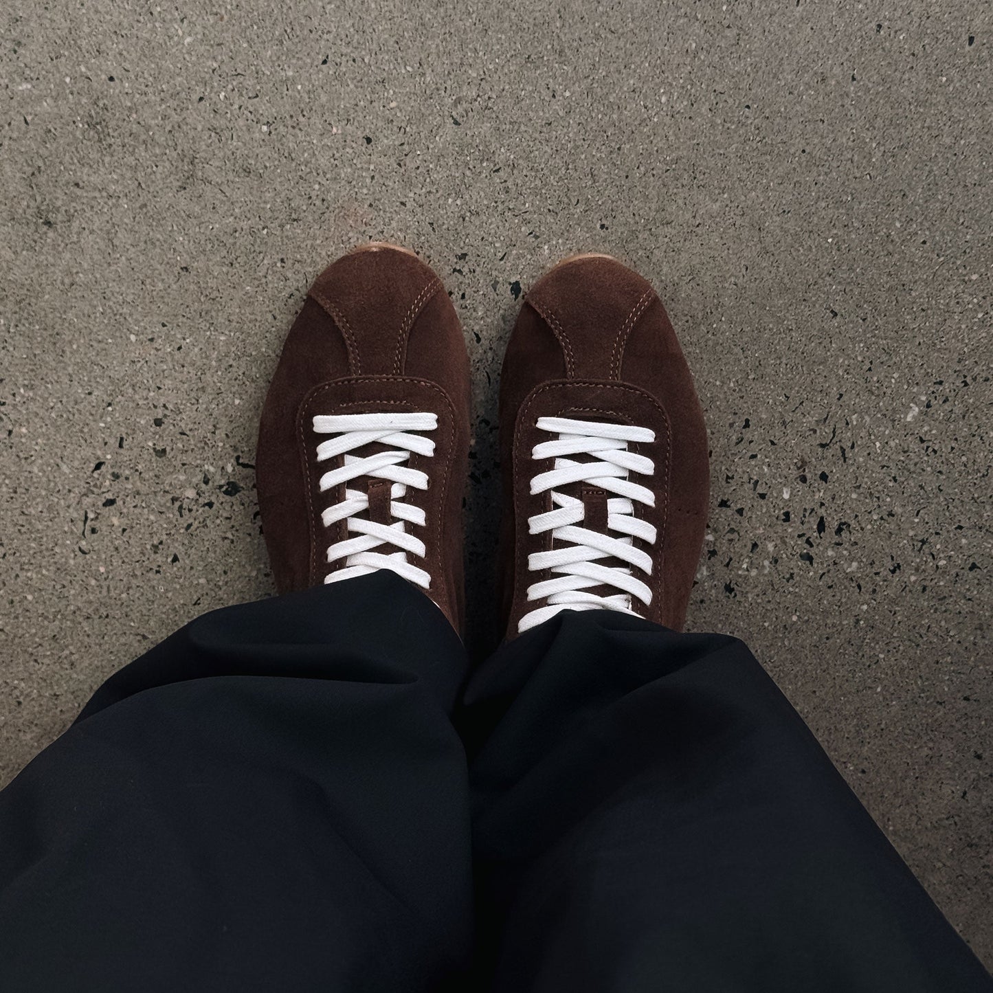 Serina Dk Brown Suede Sneakers
