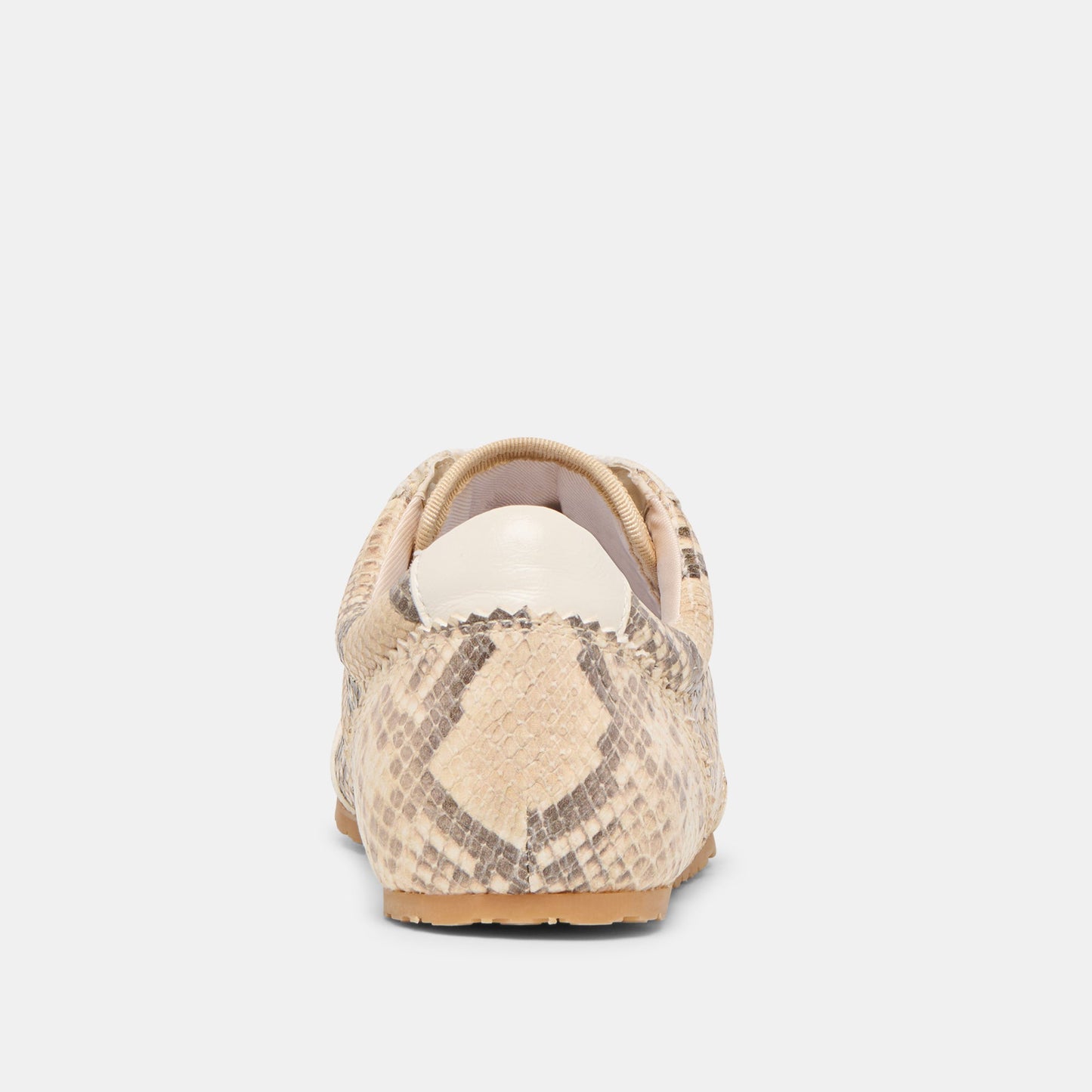Dorie Natural Snake Embossed Leather Sneakers