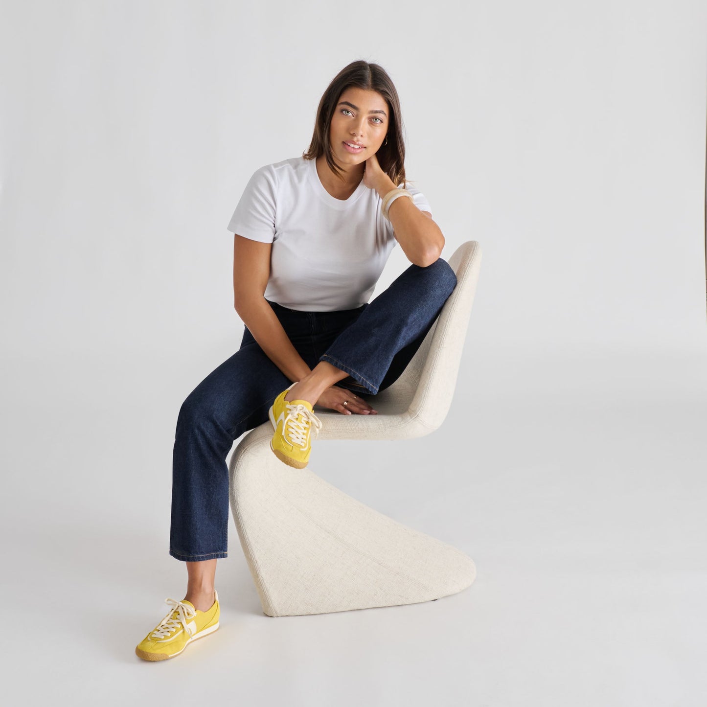 Sariya Yellow Nylon Sneakers