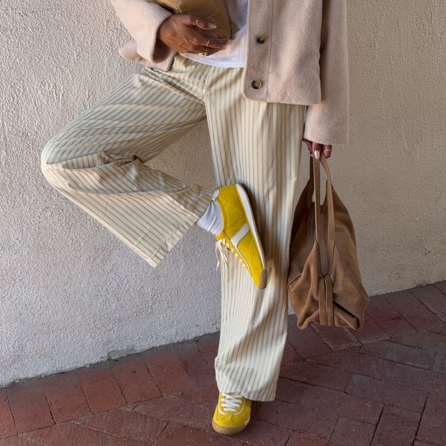 Sariya Yellow Nylon Sneakers