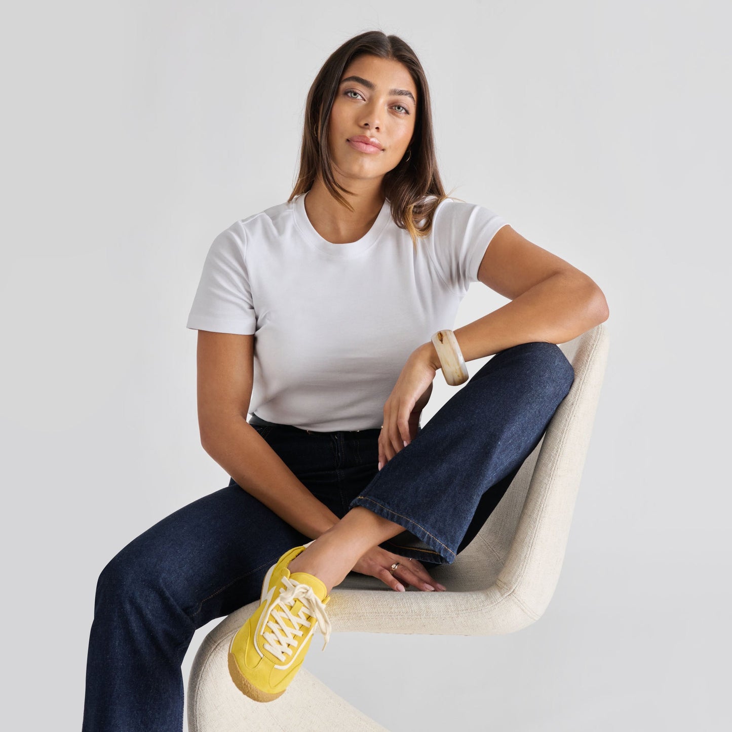 Sariya Yellow Nylon Sneakers