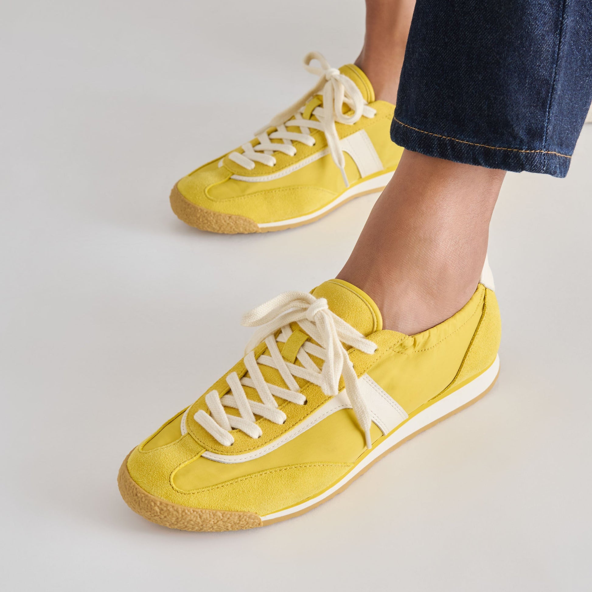 Sariya Yellow Nylon Sneakers