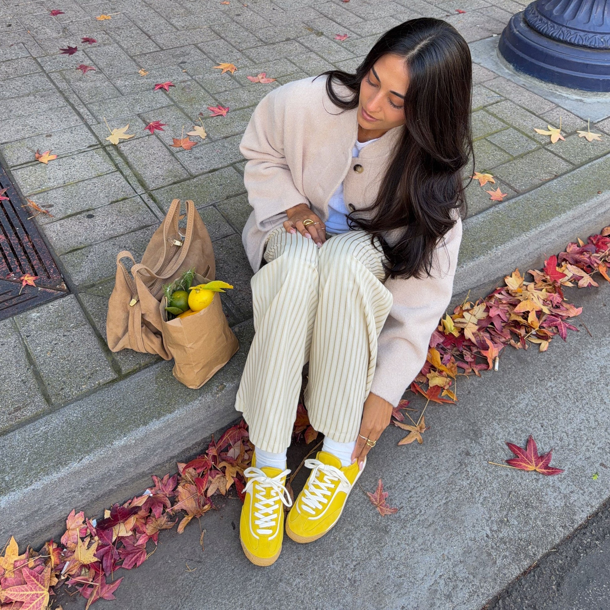 Sariya Yellow Nylon Sneakers