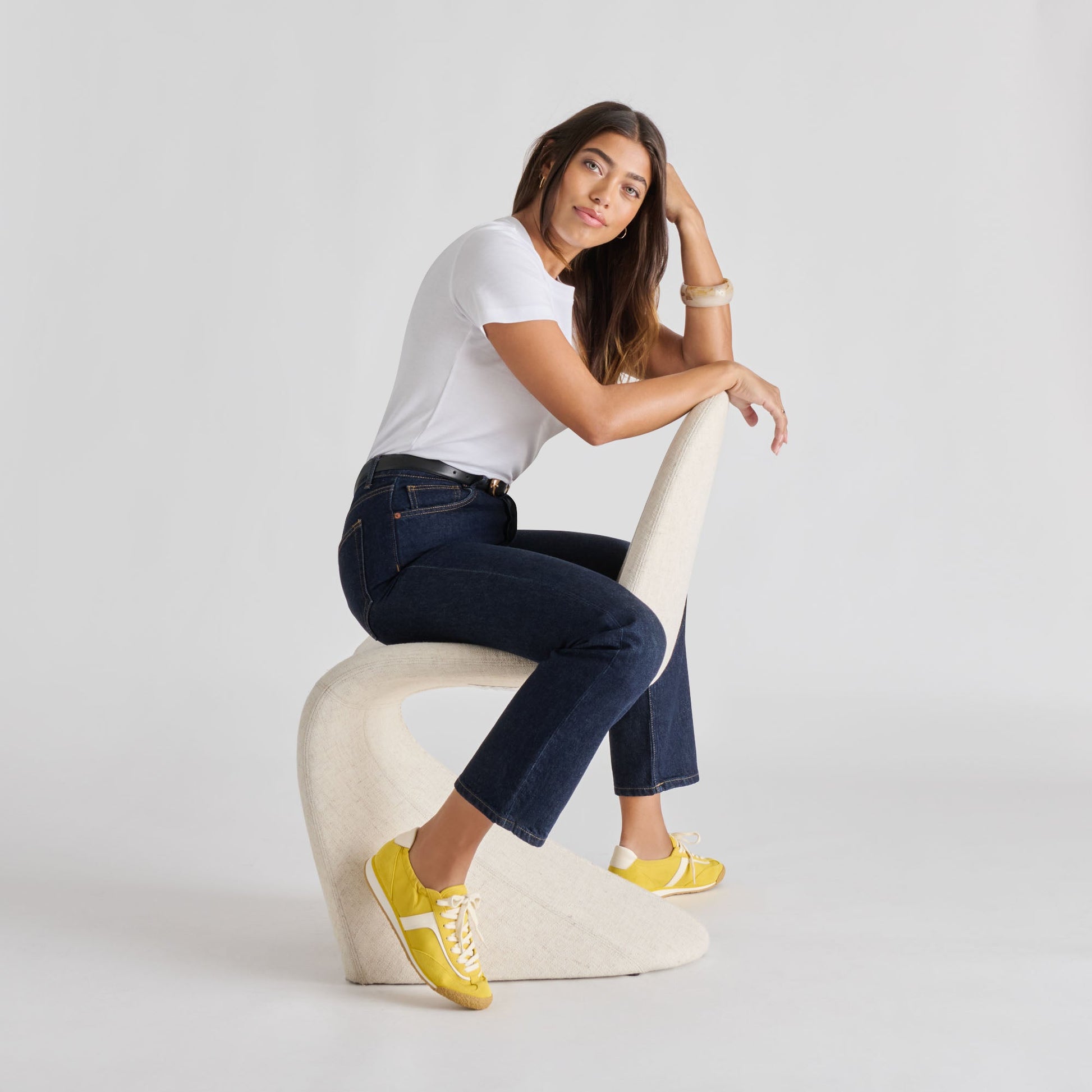 Sariya Yellow Nylon Sneakers