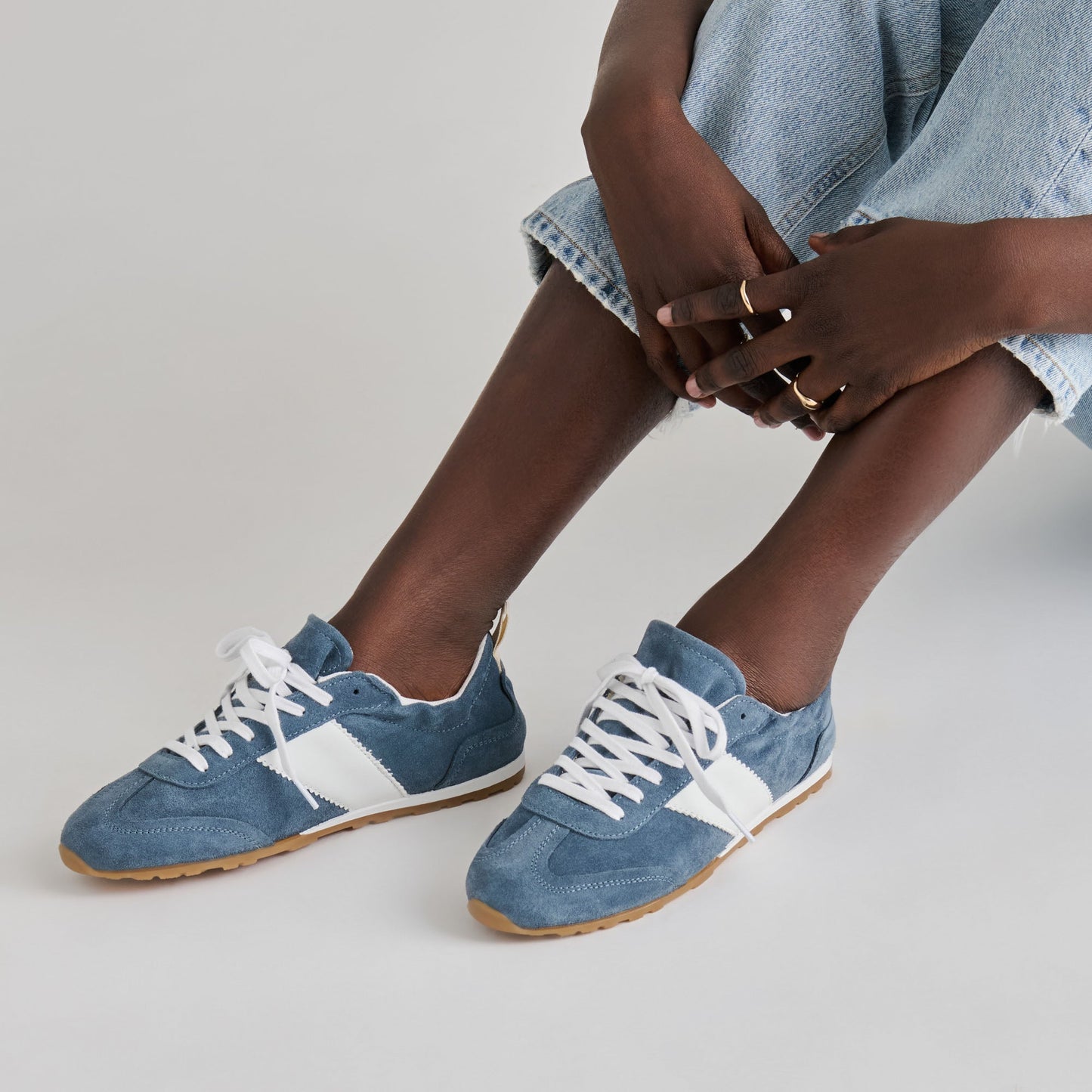 Shyla Blue Suede Sneakers