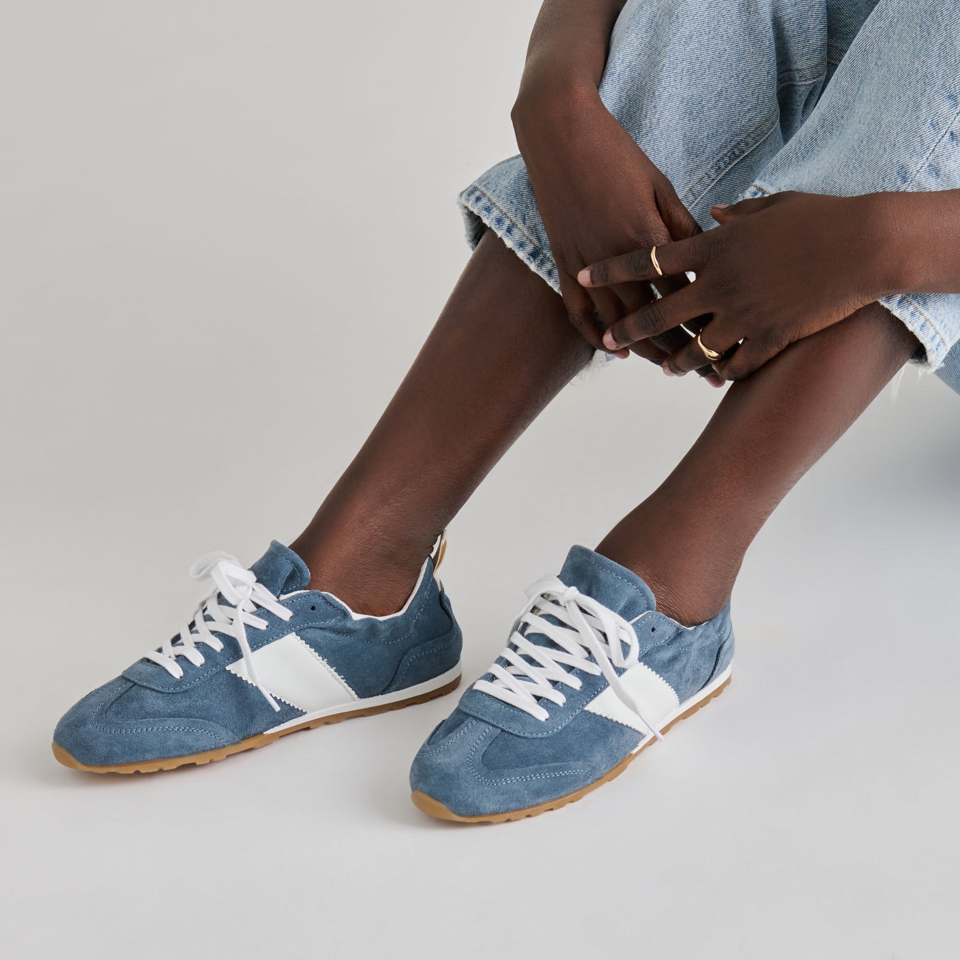 Shyla Blue Suede Sneakers