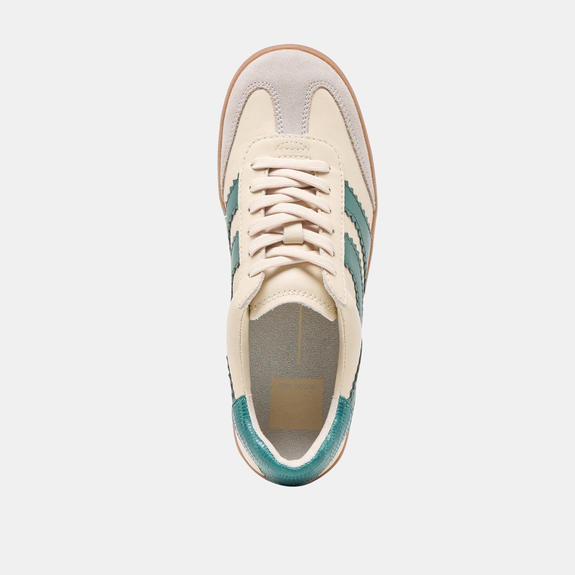 Merit White Green Leather Sneakers