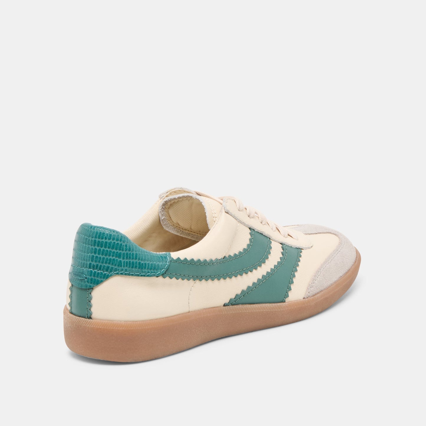 Merit White Green Leather Sneakers