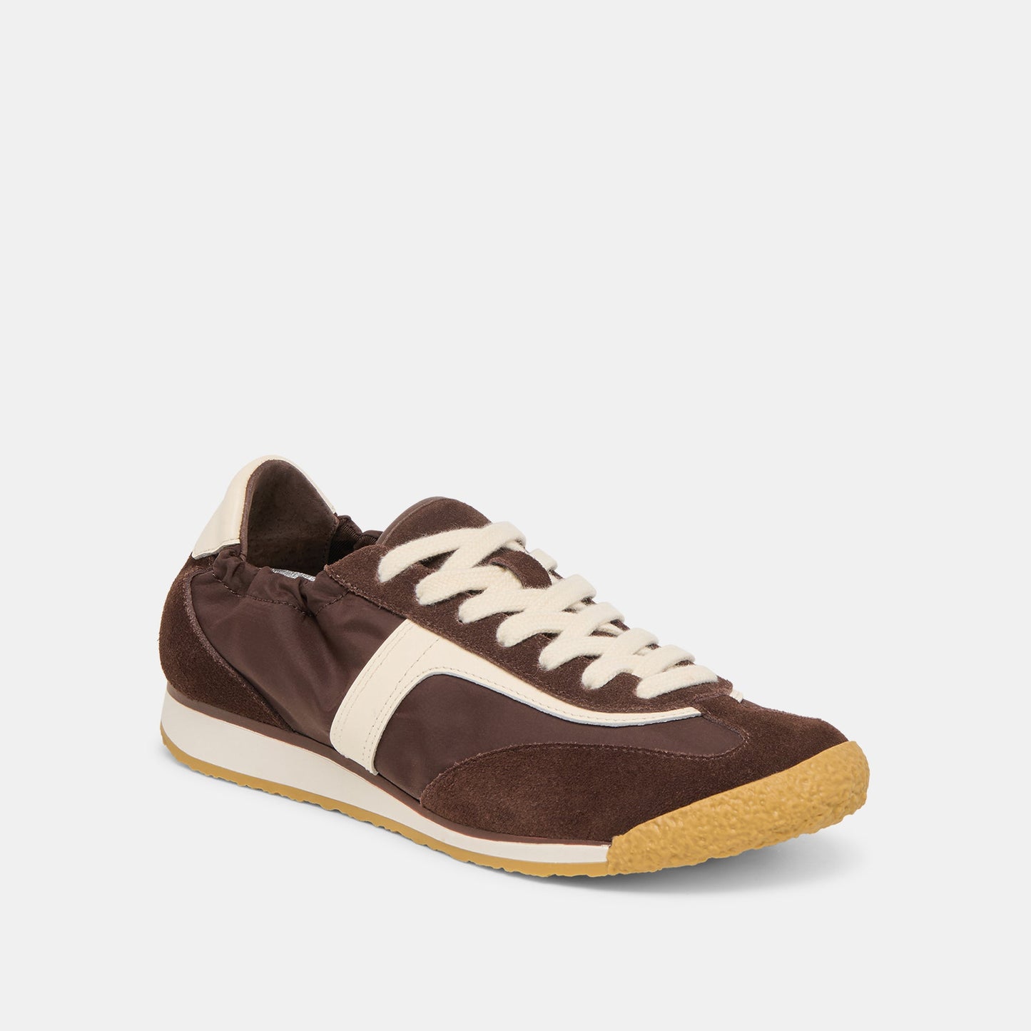 Sariya Dk Brown Nylon Sneakers