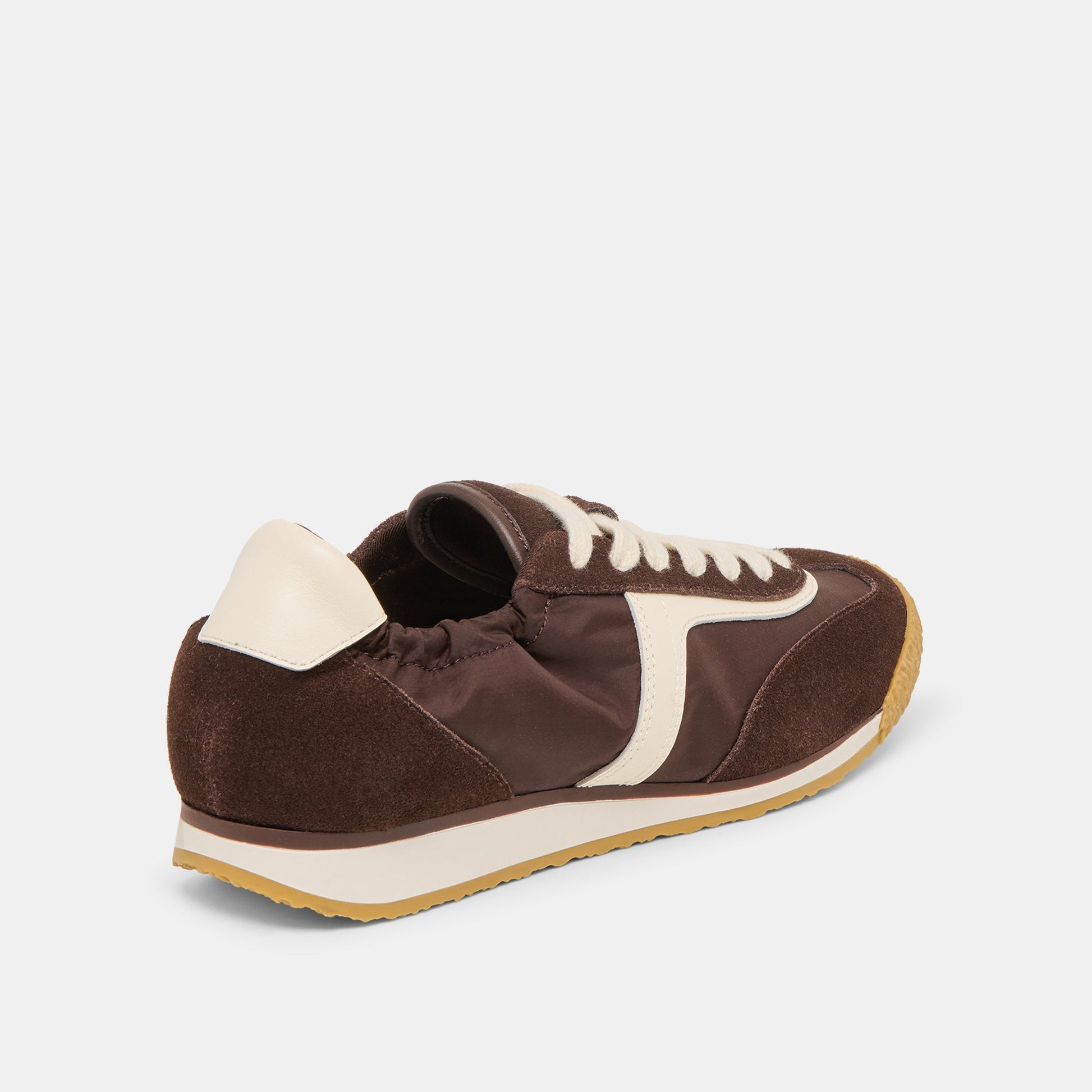 Sariya Dk Brown Nylon Sneakers