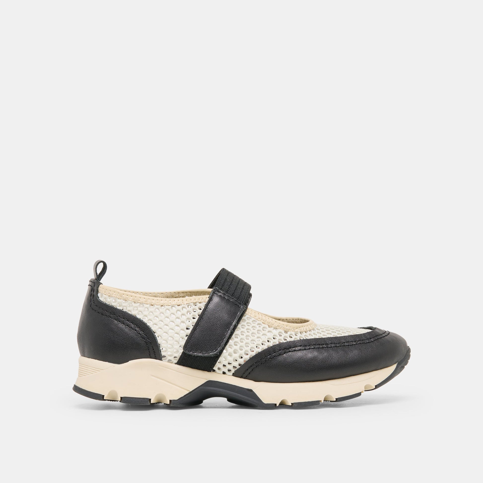 Seline White Black Mesh Sneakers
