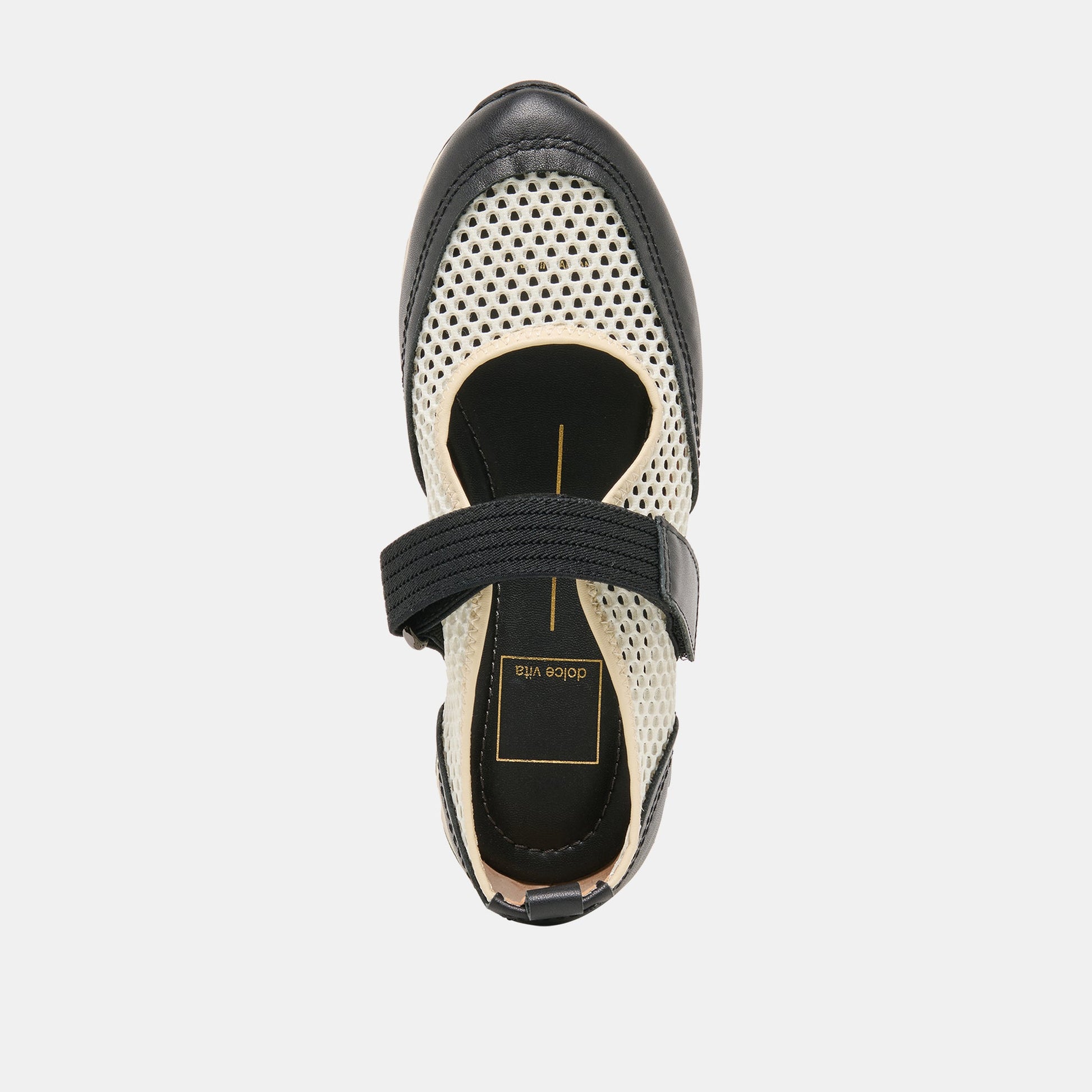 Seline White Black Mesh Sneakers
