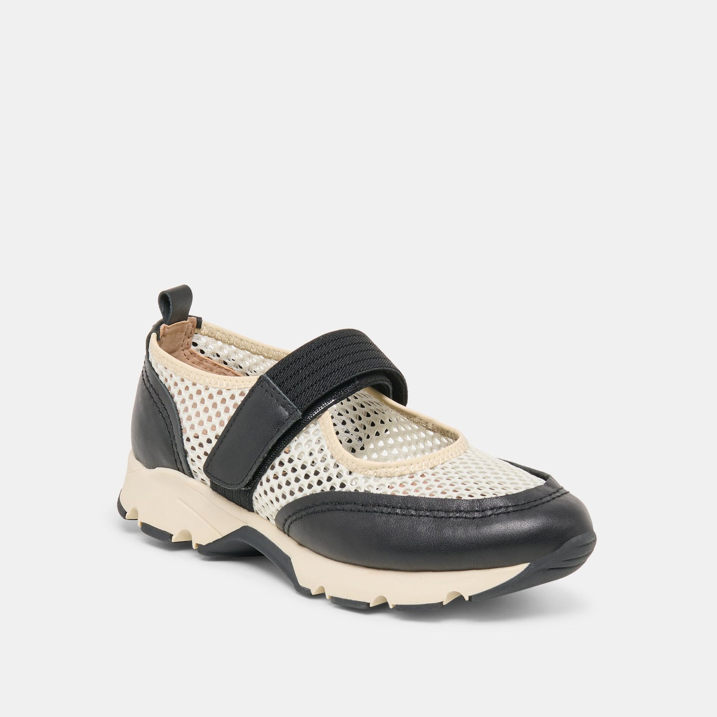 Seline White Black Mesh Sneakers