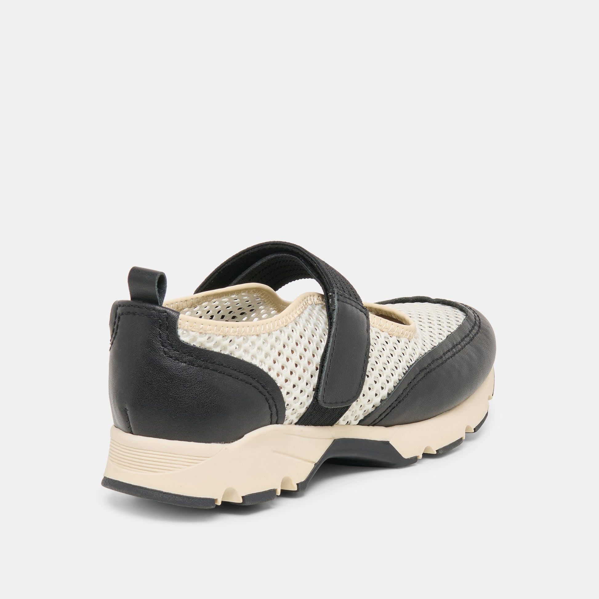 Seline White Black Mesh Sneakers
