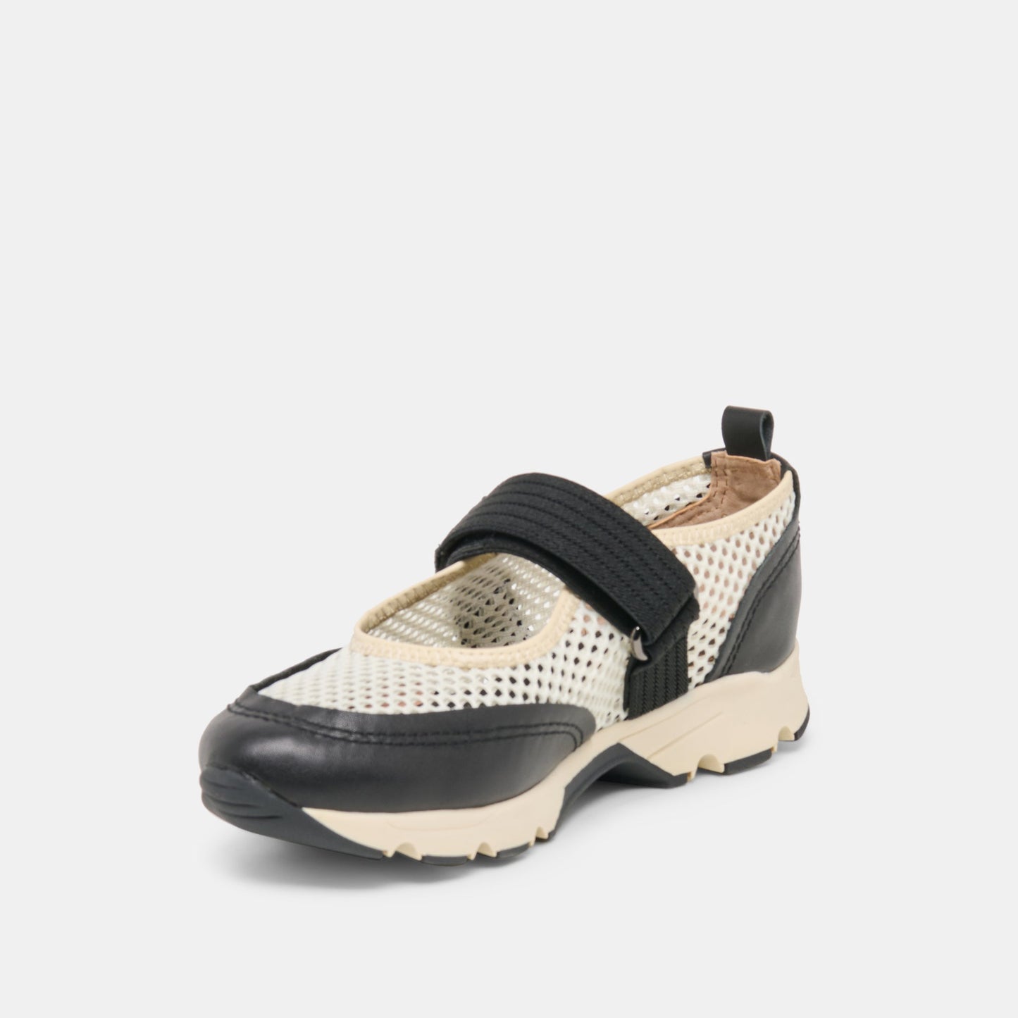 Seline White Black Mesh Sneakers