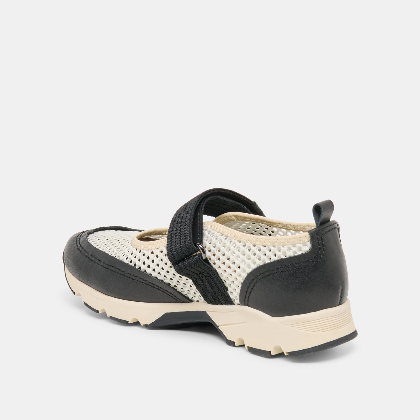 Seline White Black Mesh Sneakers