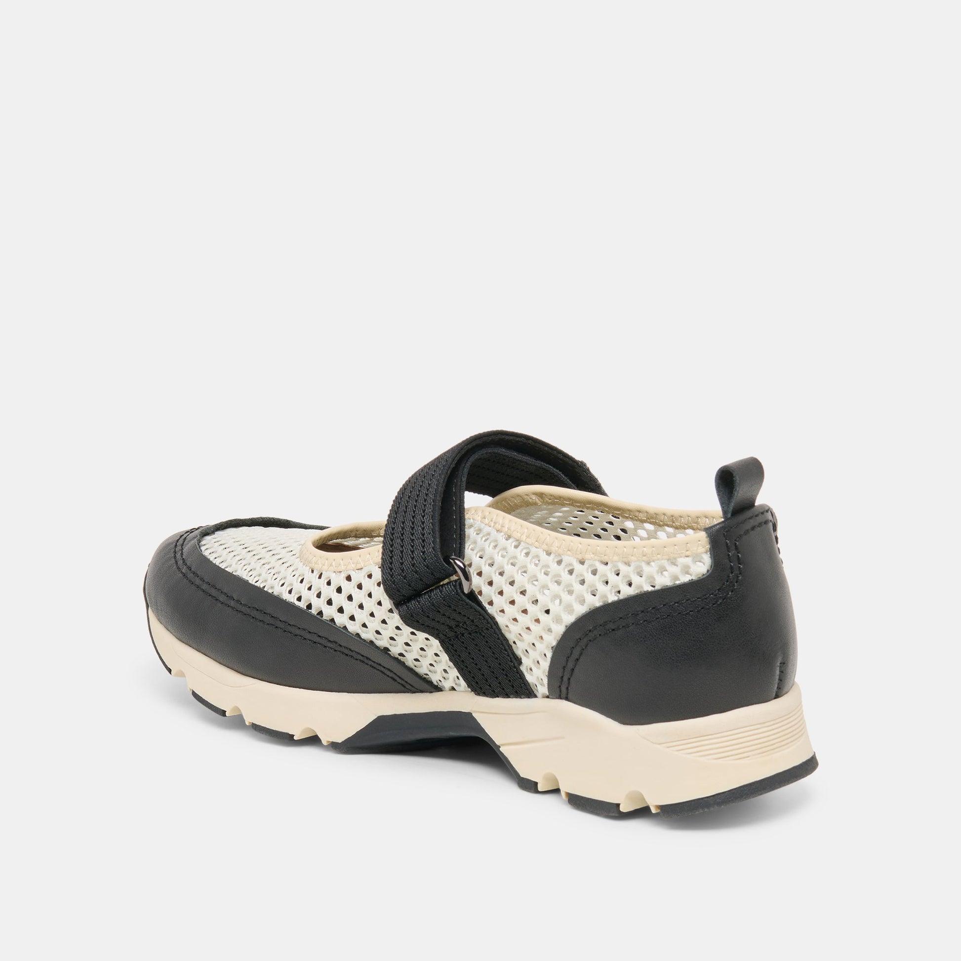Seline White Black Mesh Sneakers