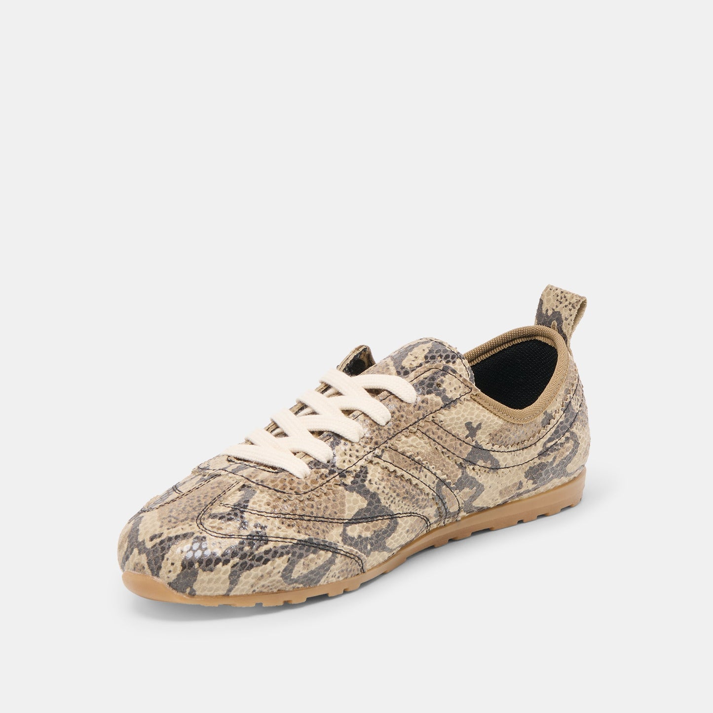 Viper Snake Print Embossed Leather Sneakers