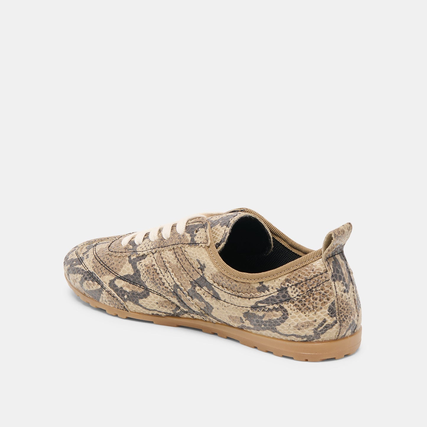 Viper Snake Print Embossed Leather Sneakers
