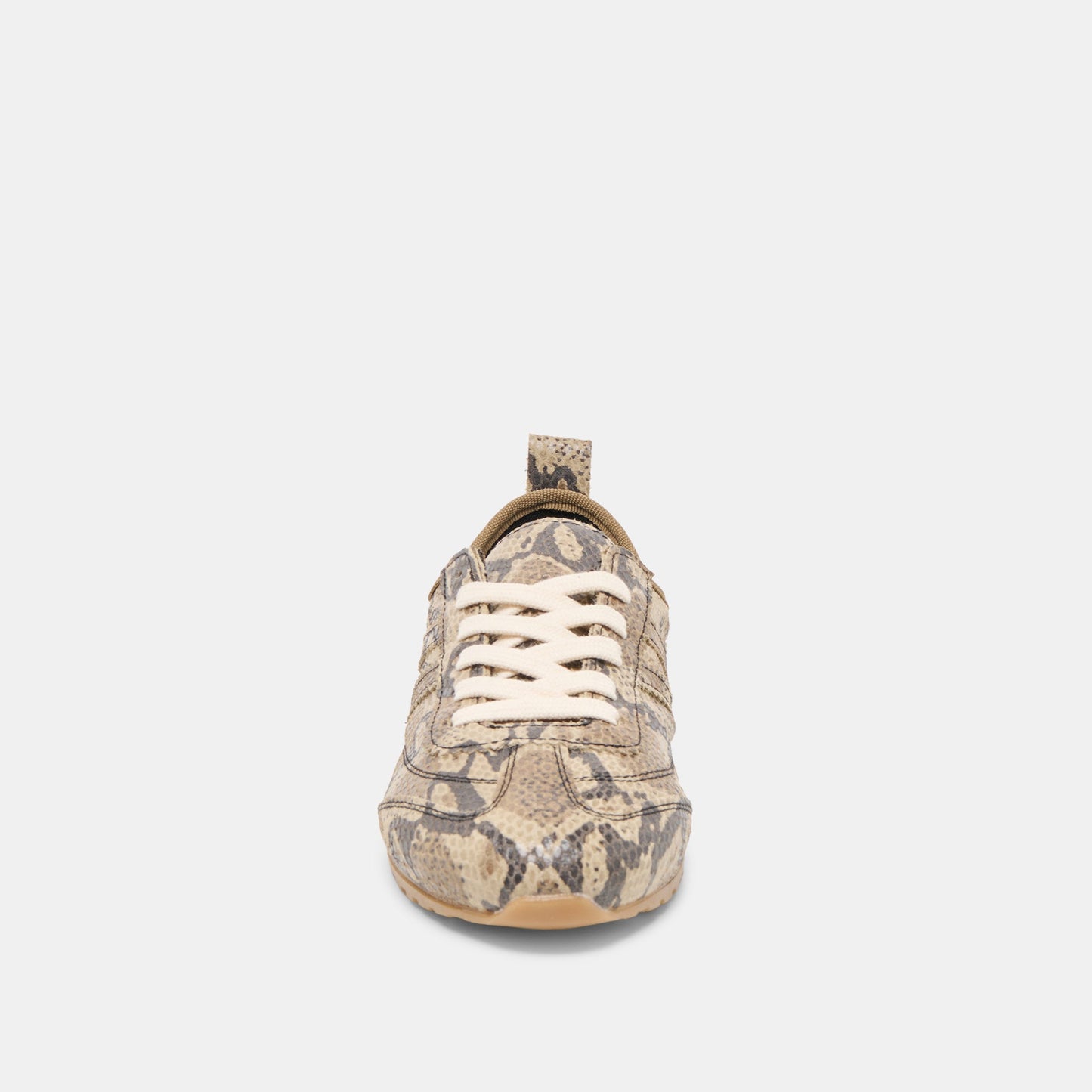 Viper Snake Print Embossed Leather Sneakers