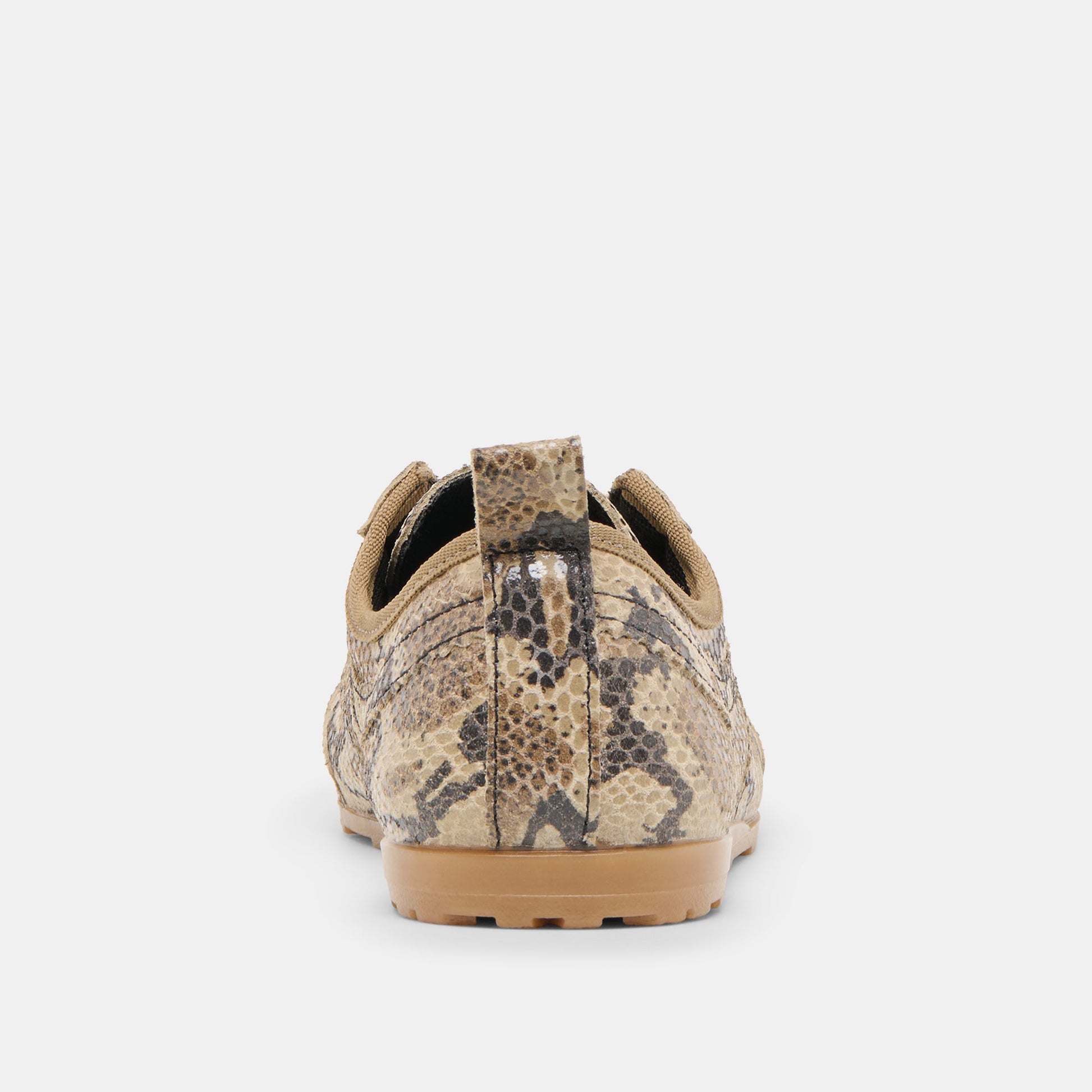 Viper Snake Print Embossed Leather Sneakers