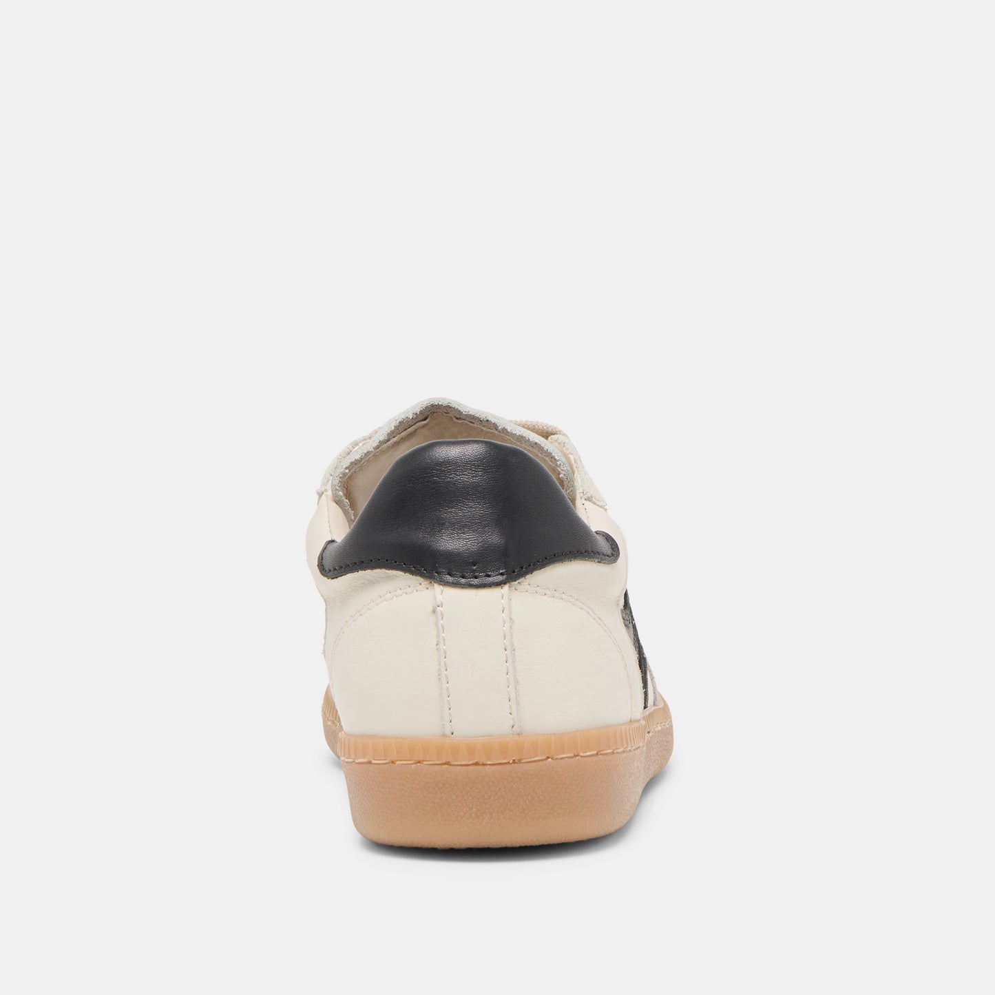 Rebel White Black Leather Sneakers