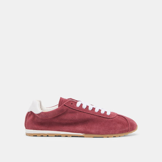 Serina Burgundy Suede Sneakers