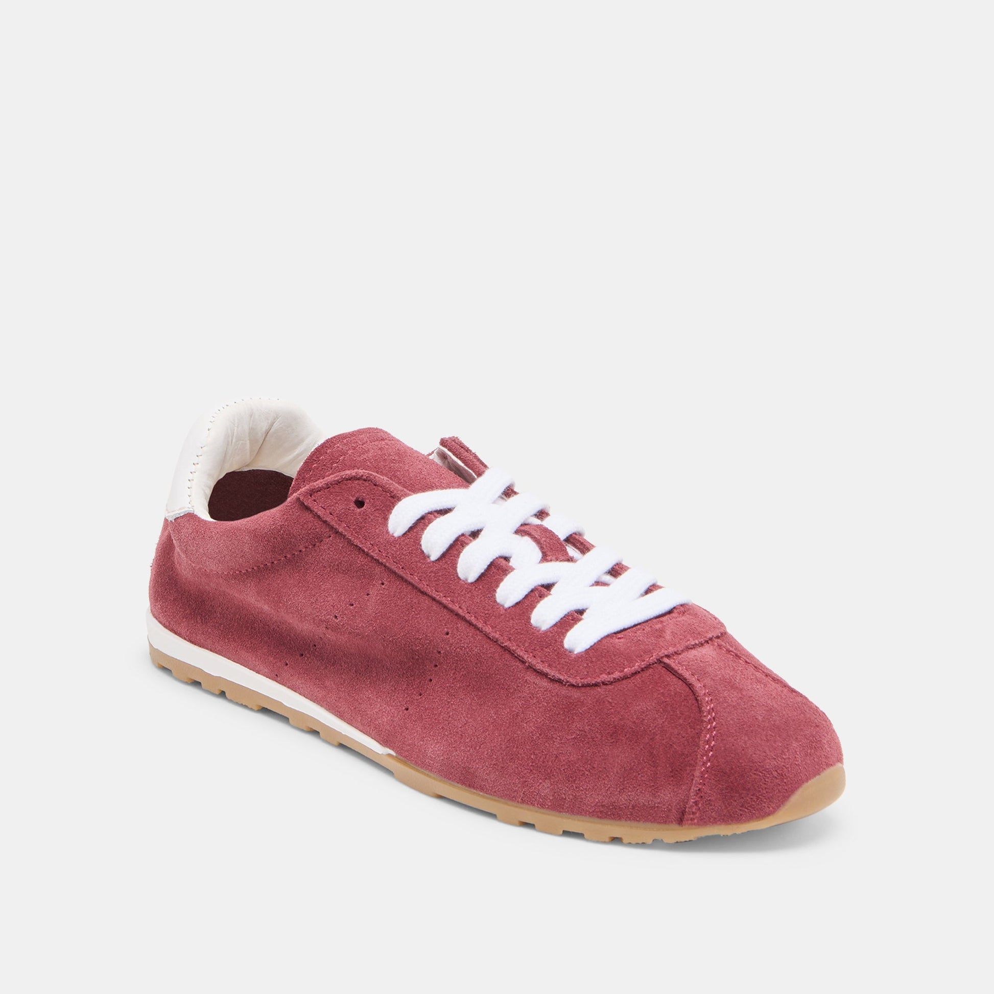 Serina Burgundy Suede Sneakers