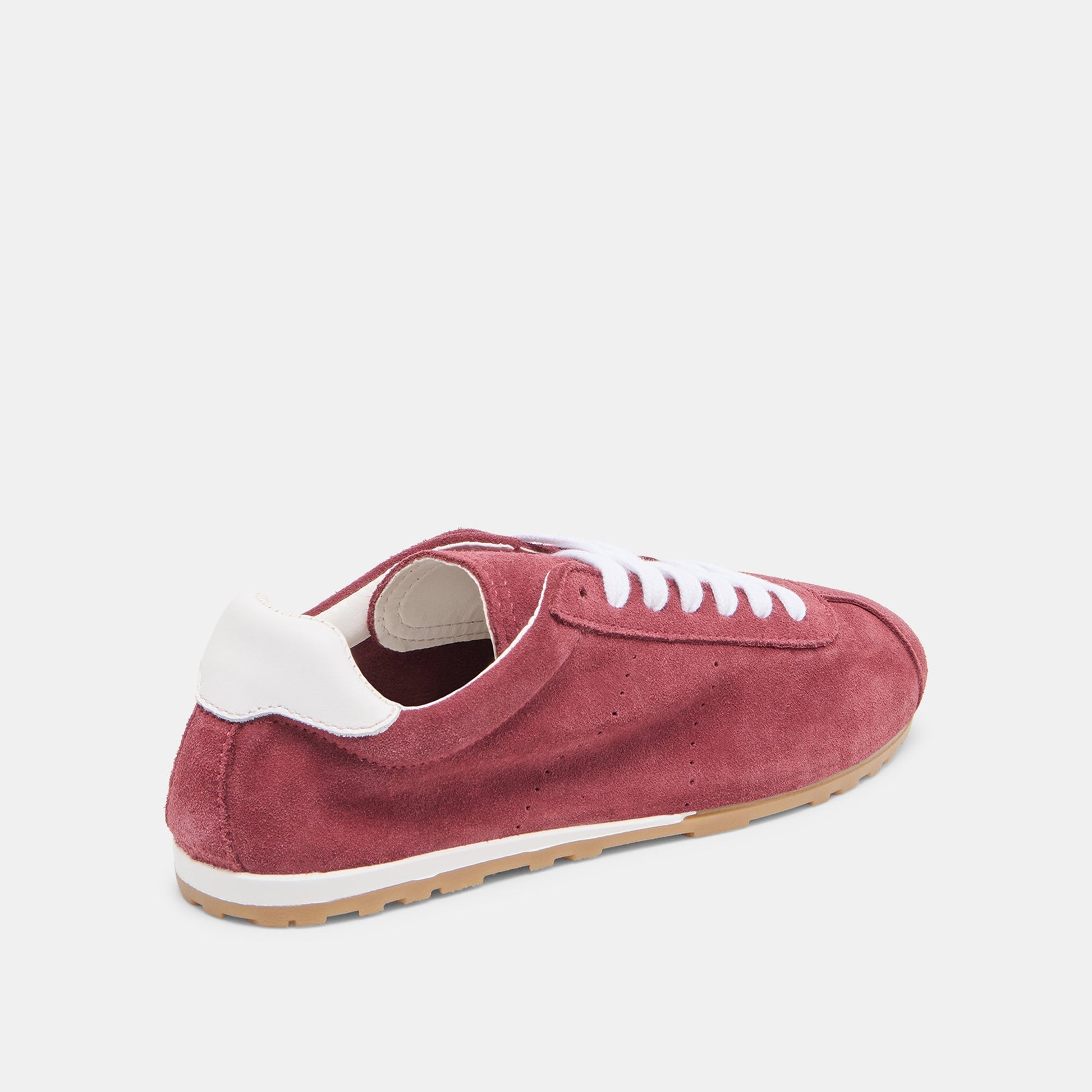 Serina Burgundy Suede Sneakers