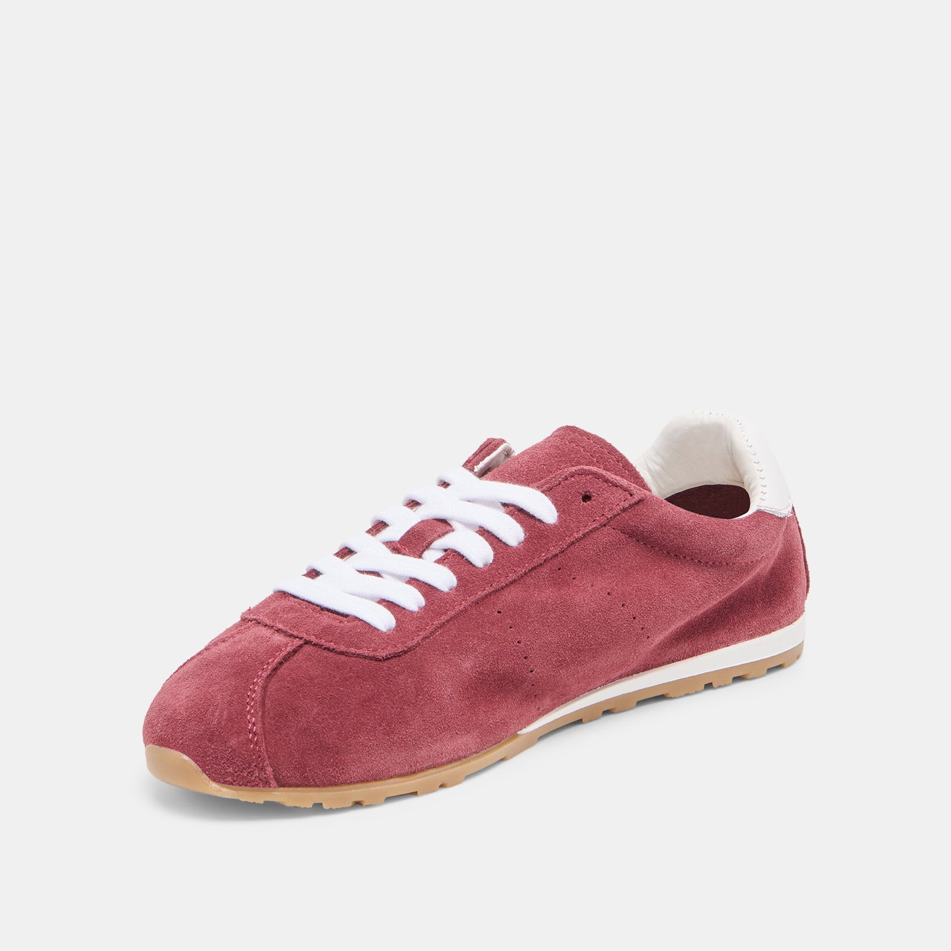 Serina Burgundy Suede Sneakers