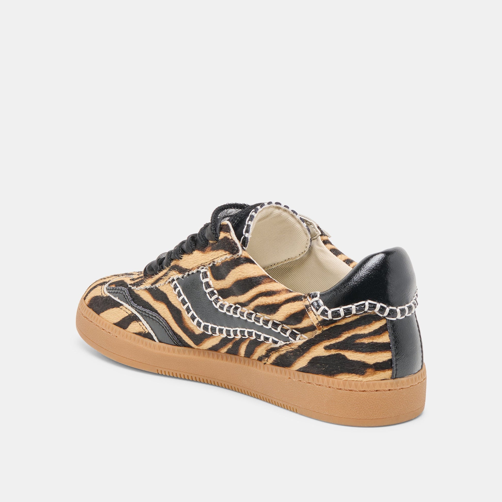 Notice Stitch Tiger Calf Hair Sneakers