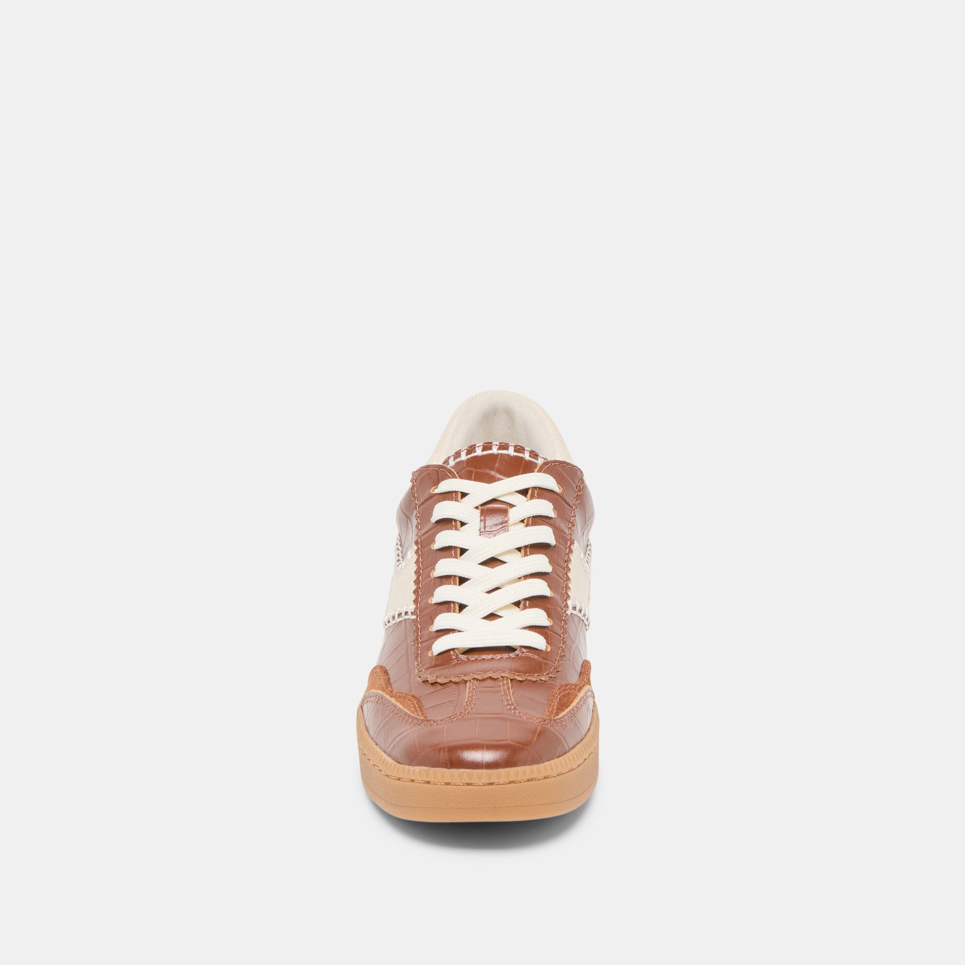NOTICE STITCH SNEAKERS COGNAC CROCO EMBOSSED LEATHER
 – Dolce Vita