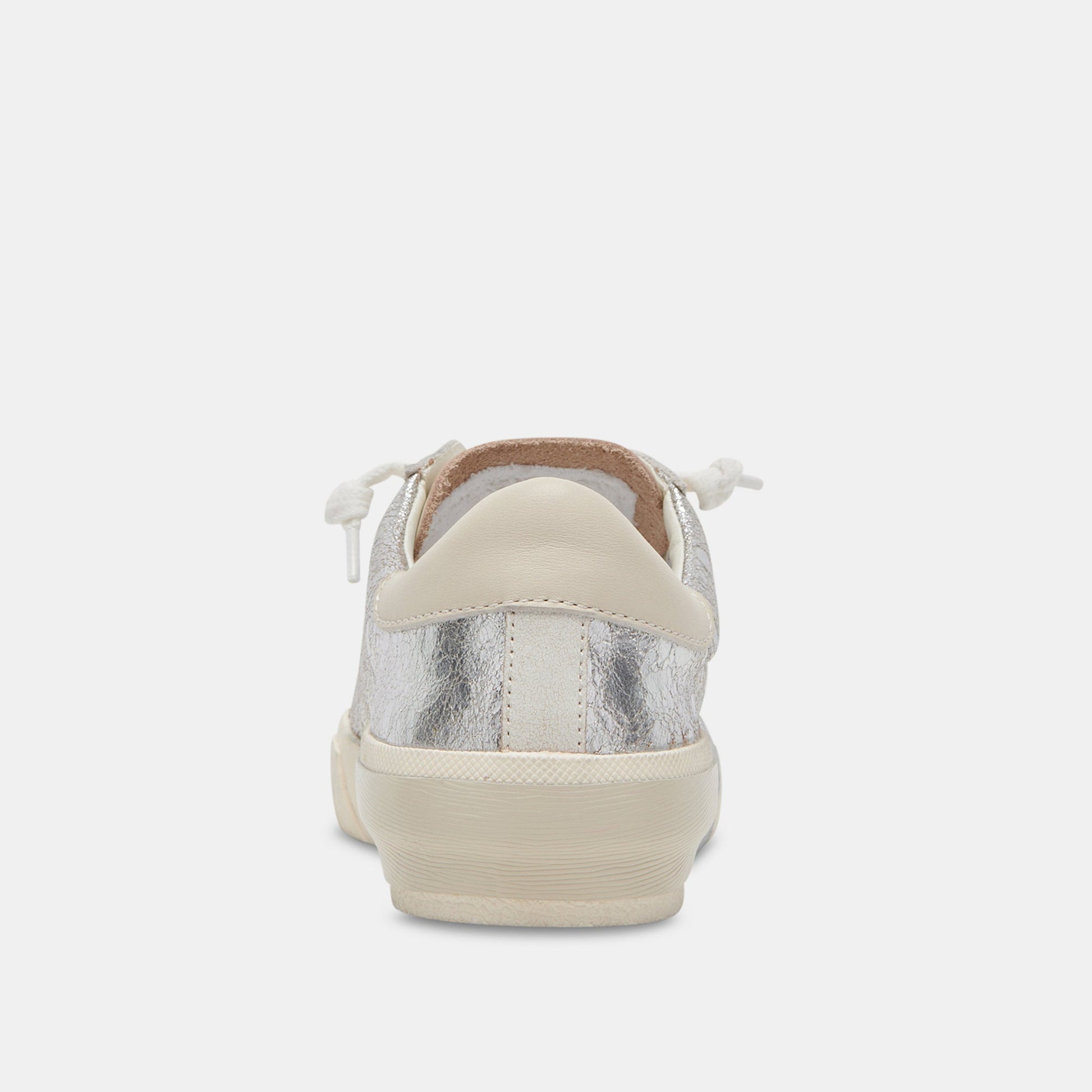 Zina Sneakers Chrome Distressed Leather | Chrome Leather Sneakers
 – Dolce Vita