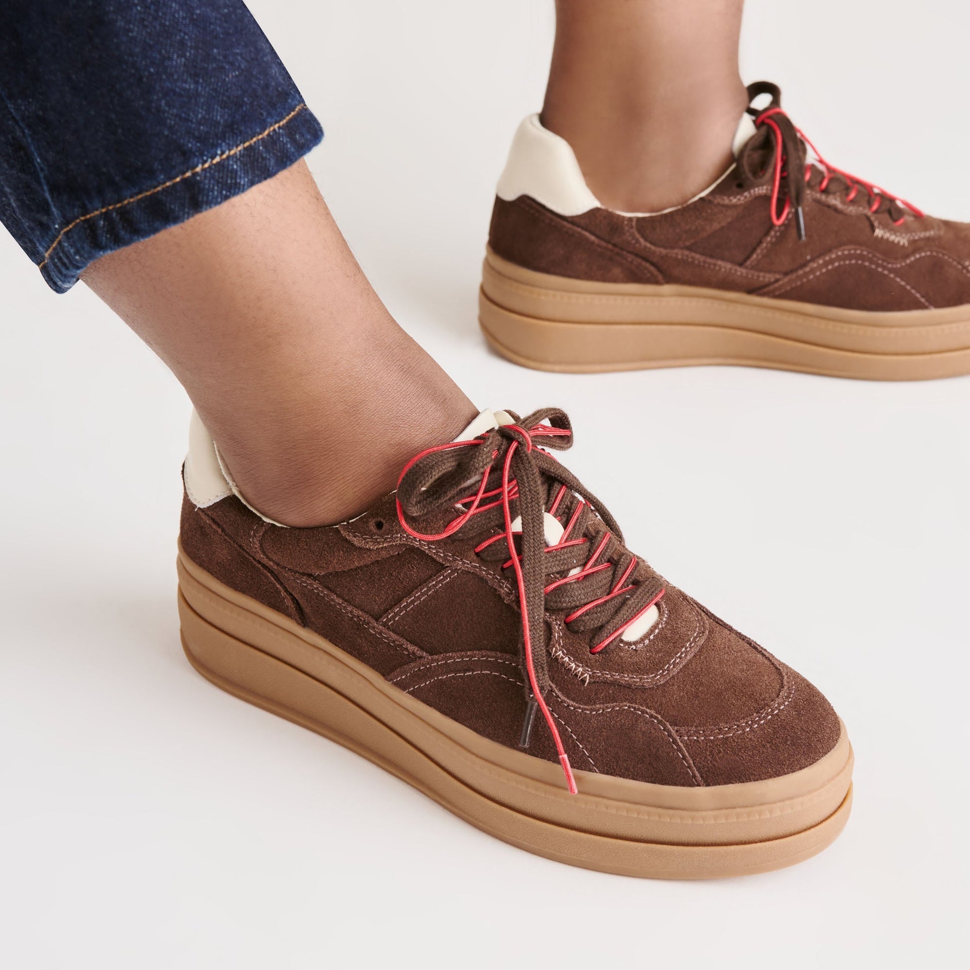 Naomy H2O Waterproof Dk Brown Suede Sneakers
