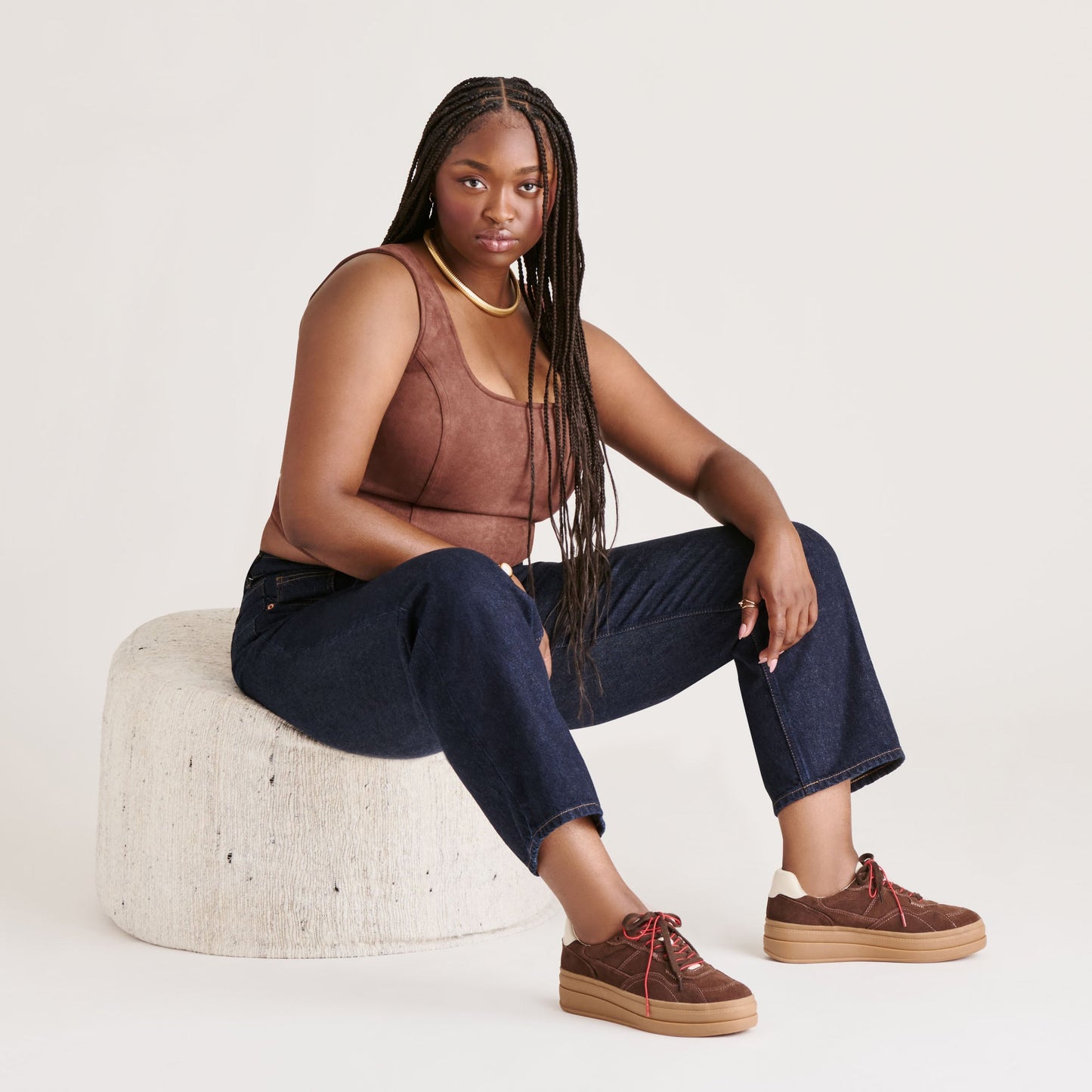 Naomy H2O Waterproof Dk Brown Suede Sneakers