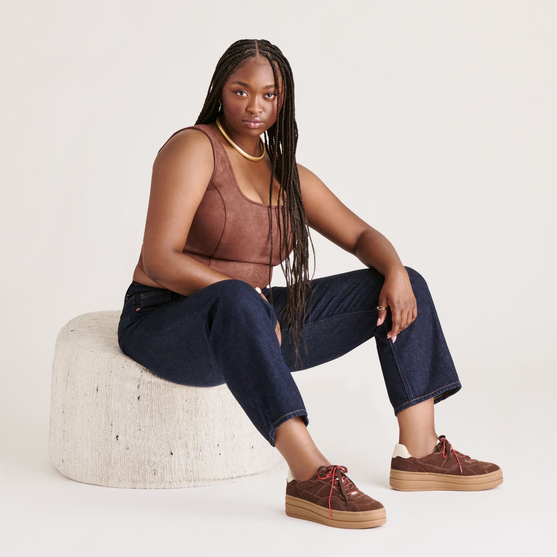Naomy H2O Waterproof Dk Brown Suede Sneakers