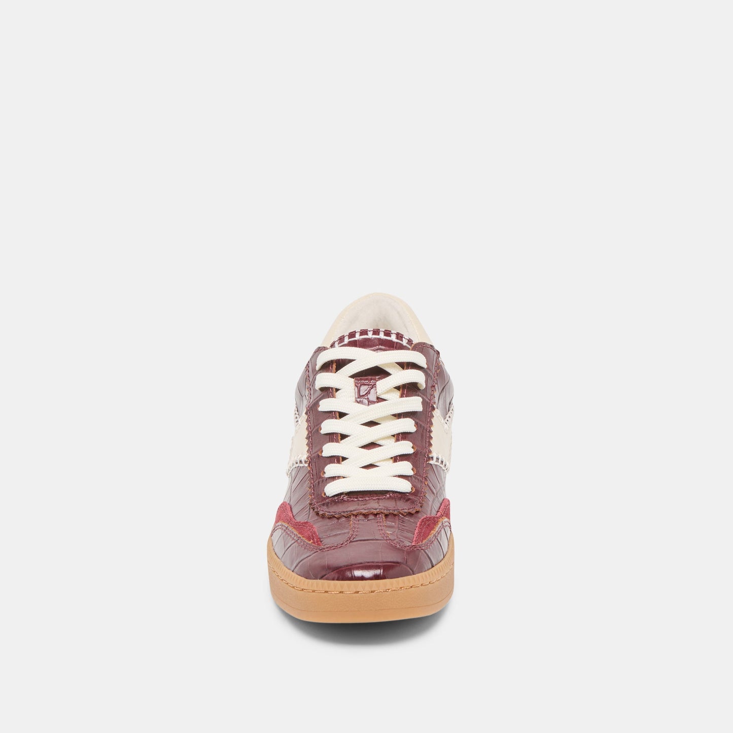 NOTICE STITCH SNEAKERS OXBLOOD CROCO EMBOSSED LEATHER
 – Dolce Vita