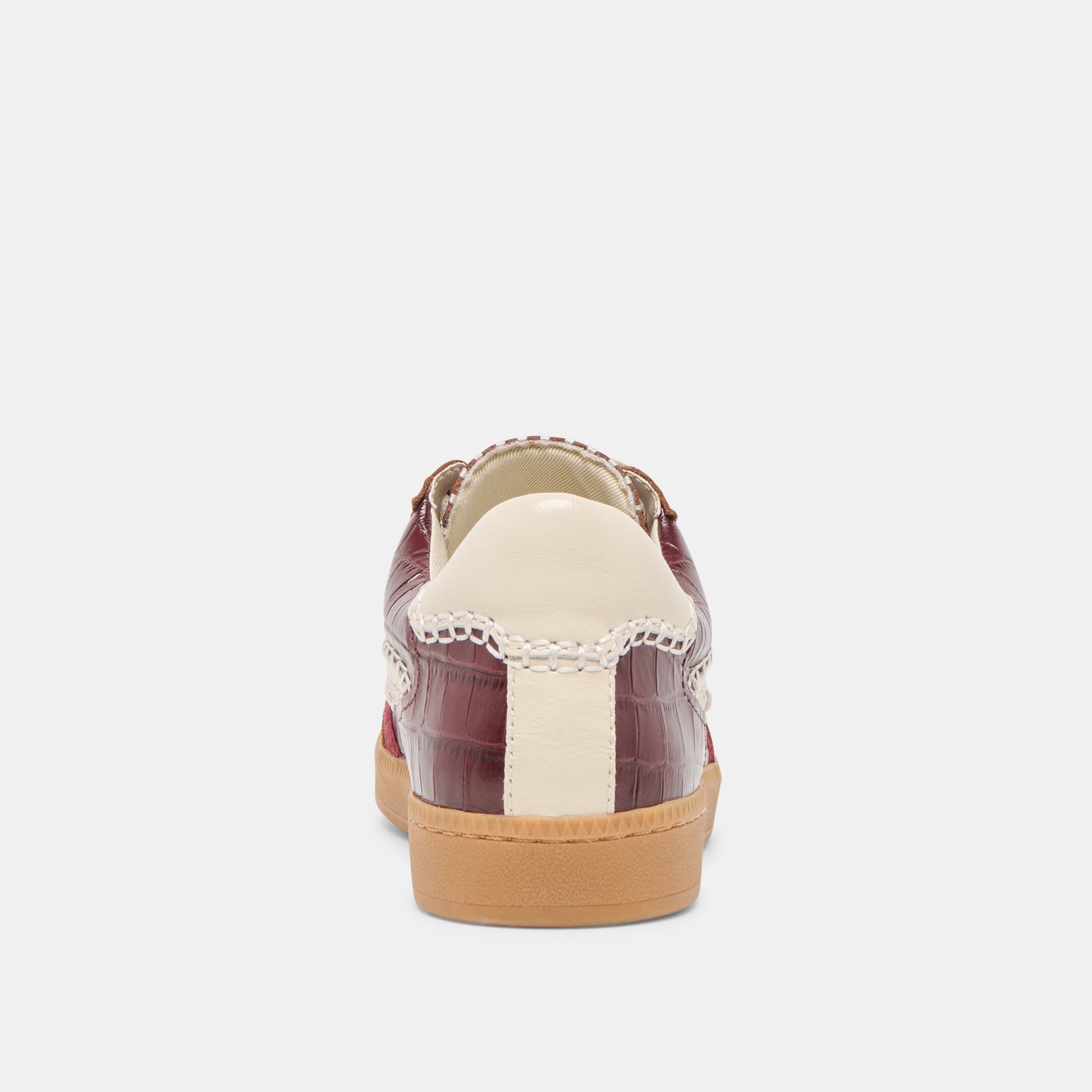 NOTICE STITCH SNEAKERS OXBLOOD CROCO EMBOSSED LEATHER
 – Dolce Vita