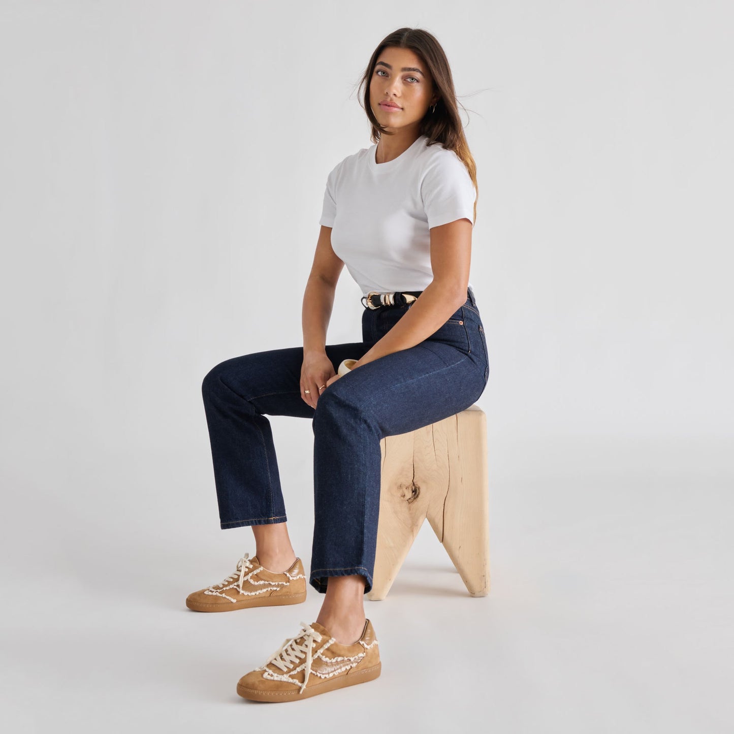 Notice Lace Lt Brown Suede Sneakers