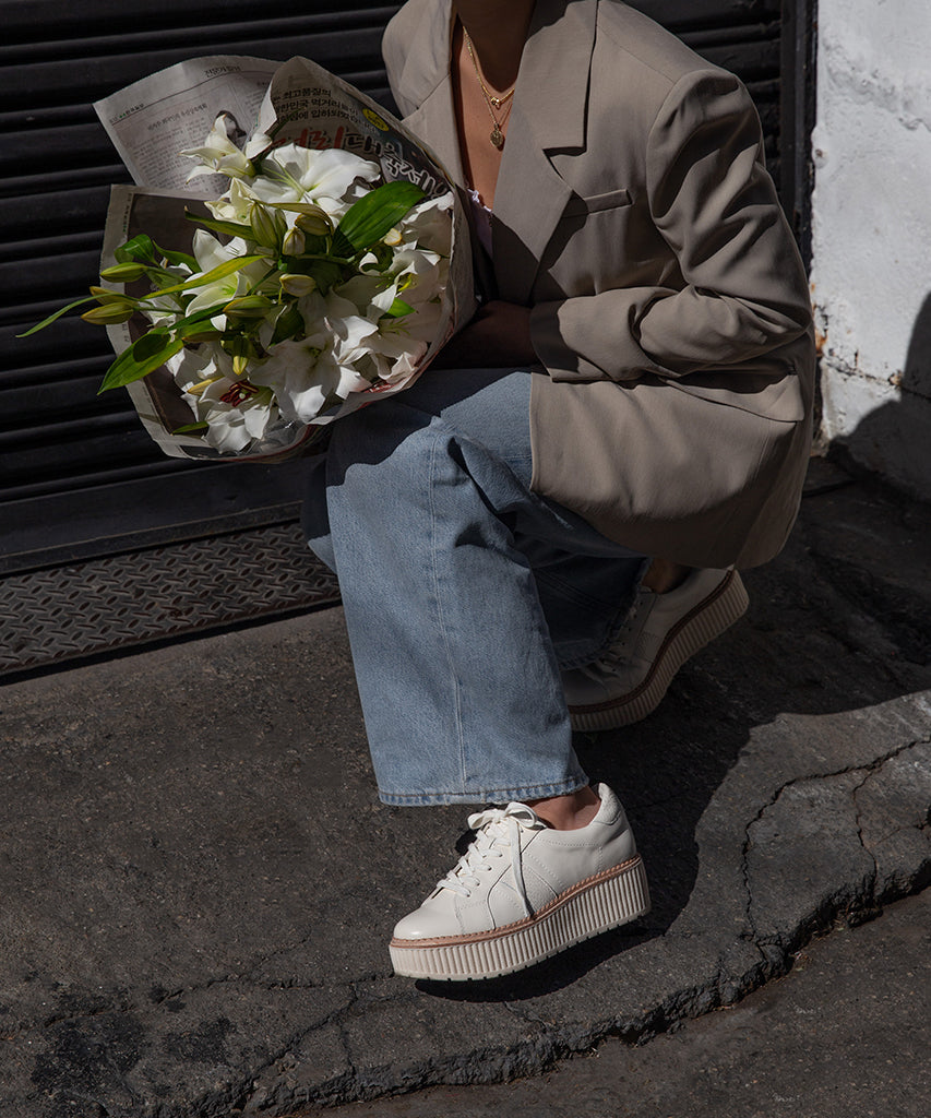 TIGER SNEAKERS WHITE LEATHER
 – Dolce Vita