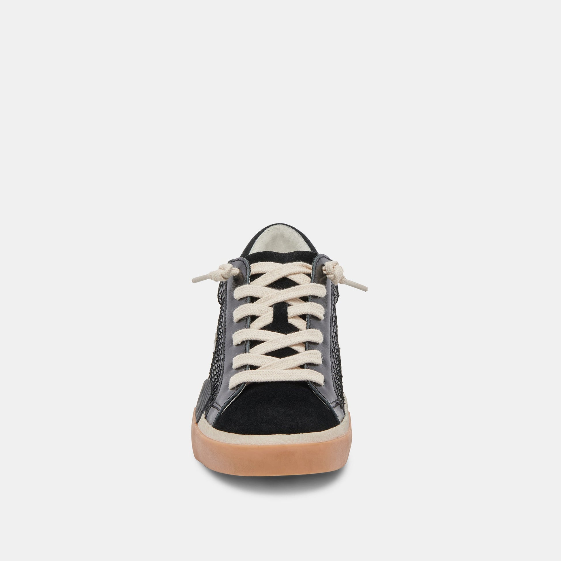 Zina Sneakers Onyx Embossed Leather | Women's Sneakers
 – Dolce Vita
