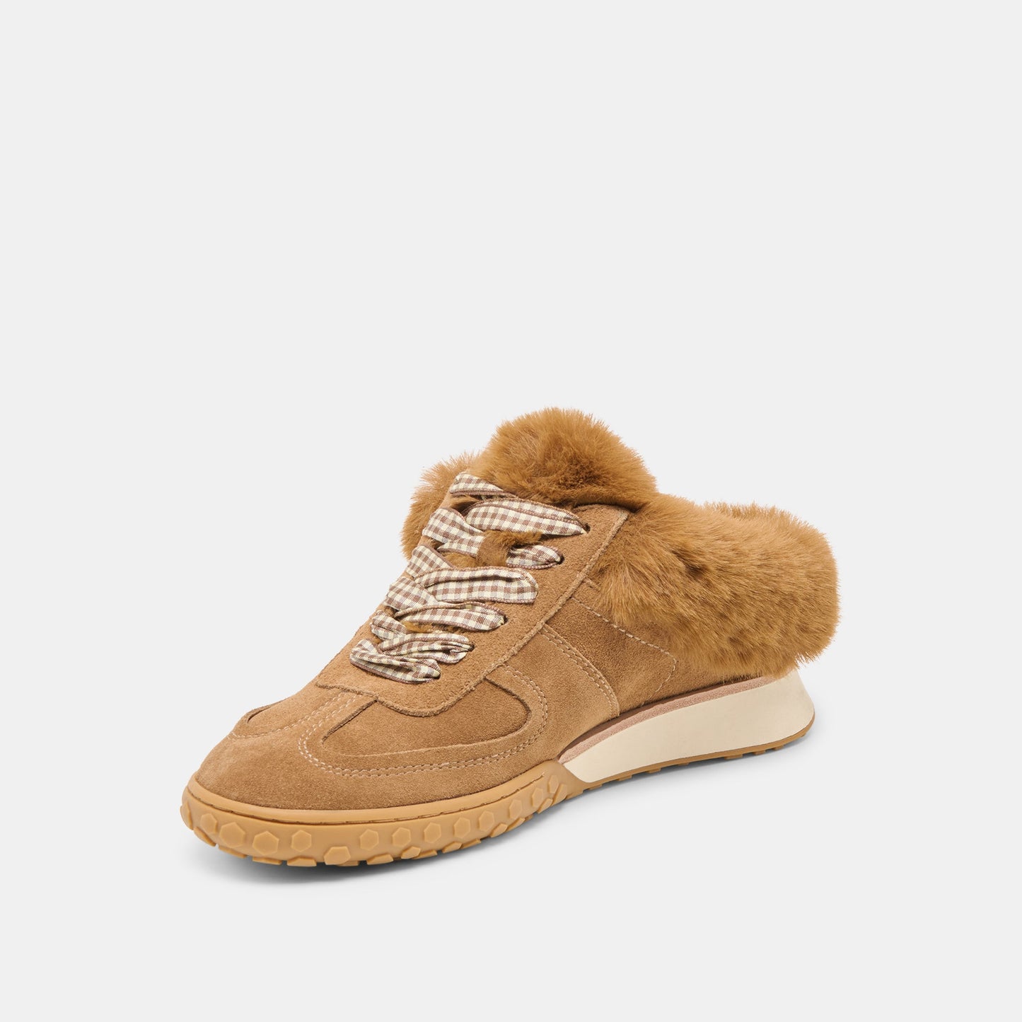 Izzey Plush Lt Brown Suede Sneakers
