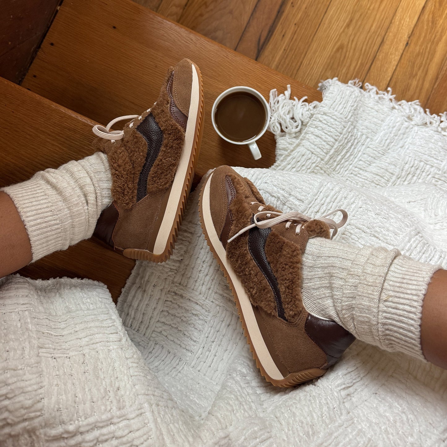 B.NTCD Plush Brown Plush Sneakers