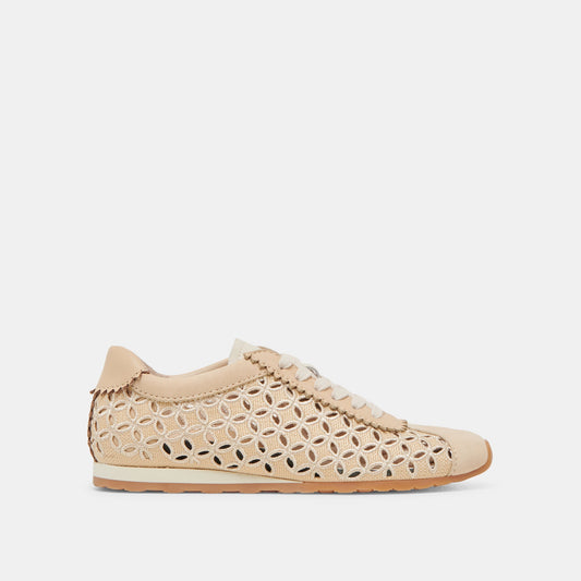 DANIE EYELET PERF SNEAKERS LT NATURAL RAFFIA
 – Dolce Vita