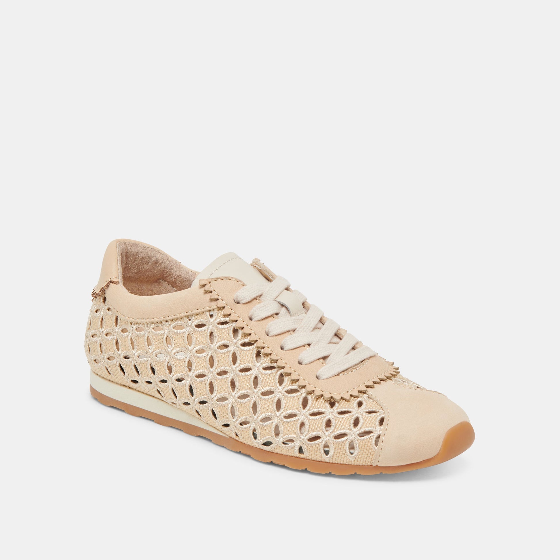 DANIE EYELET PERF SNEAKERS LT NATURAL RAFFIA
 – Dolce Vita