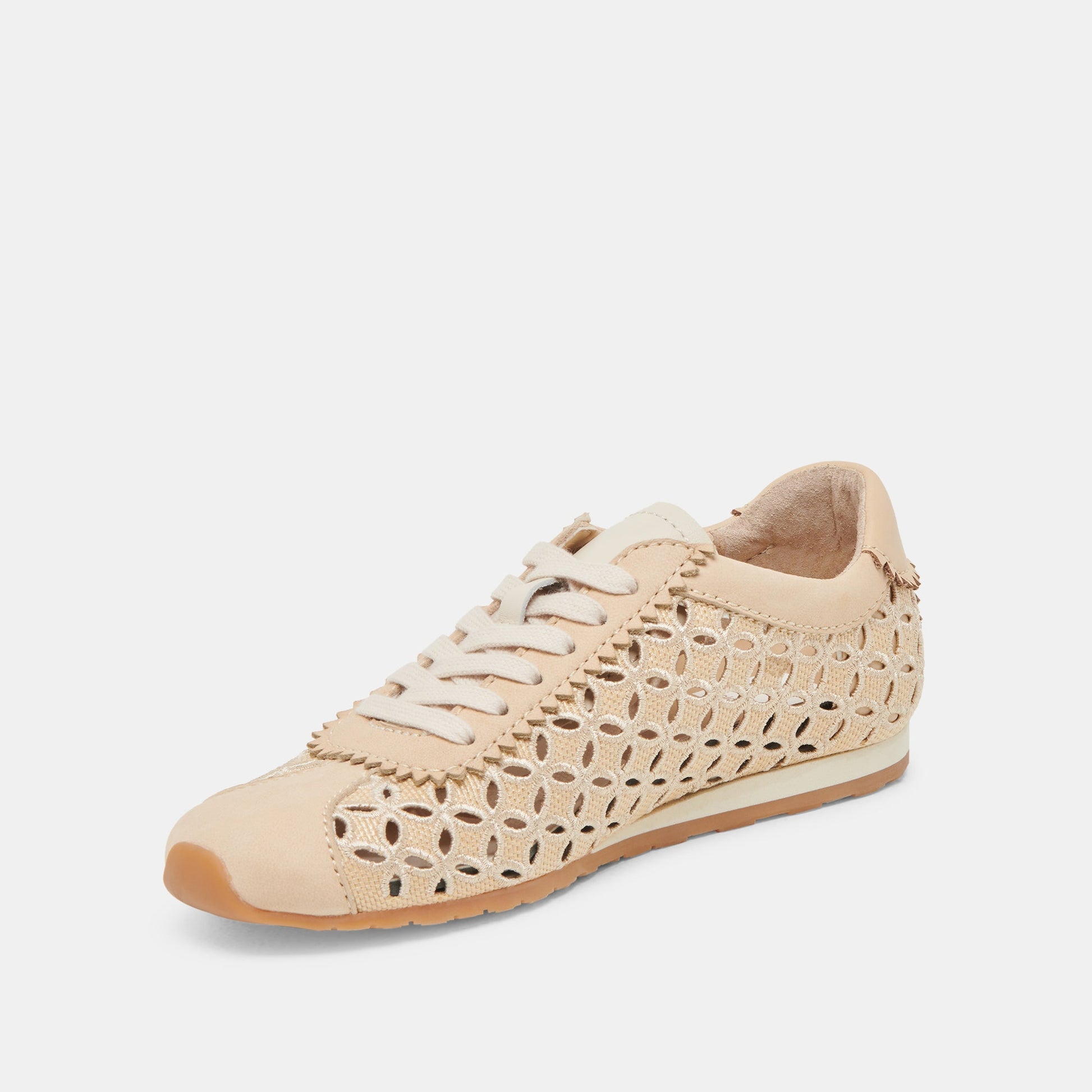DANIE EYELET PERF SNEAKERS LT NATURAL RAFFIA
 – Dolce Vita