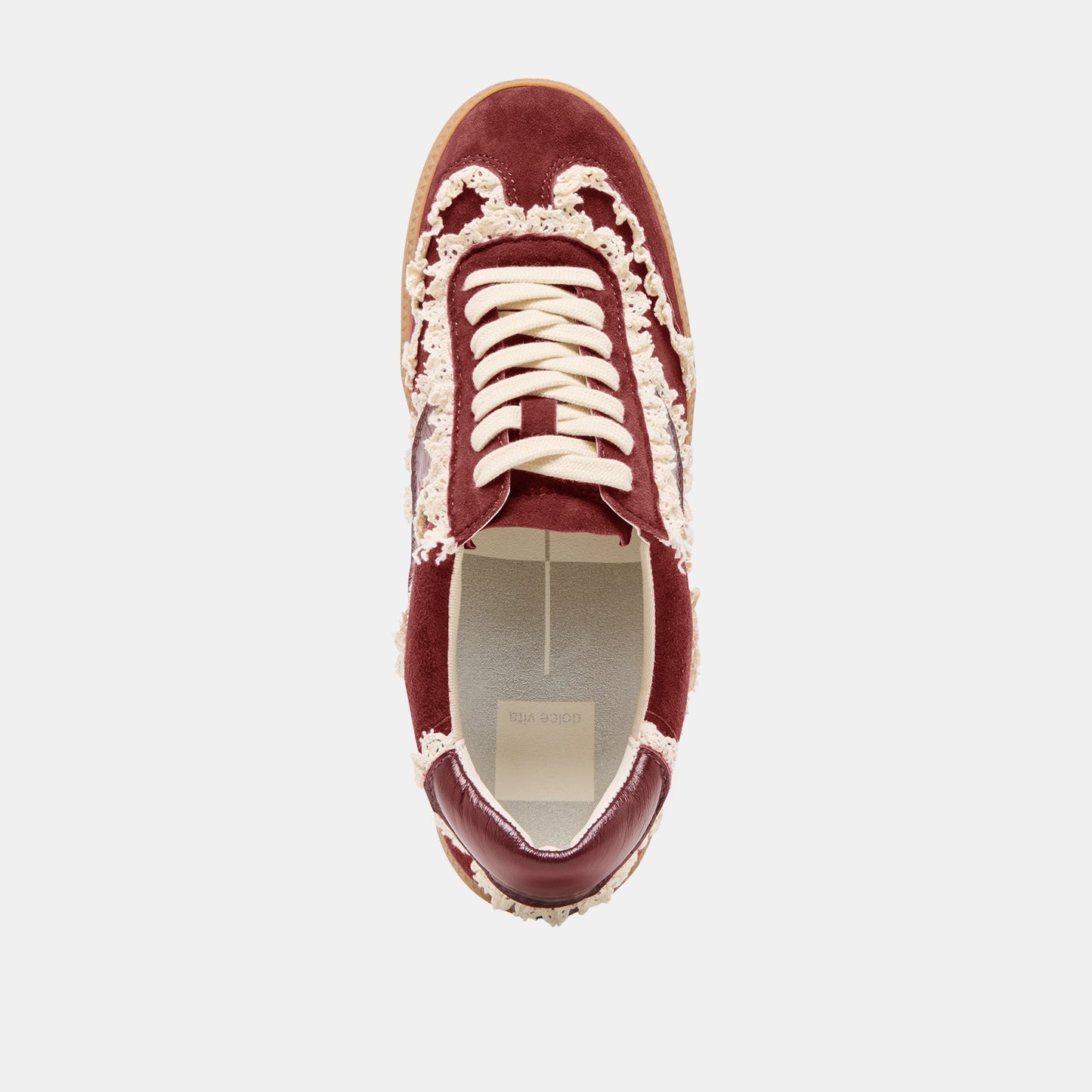 Notice Lace Oxblood Suede Sneakers
