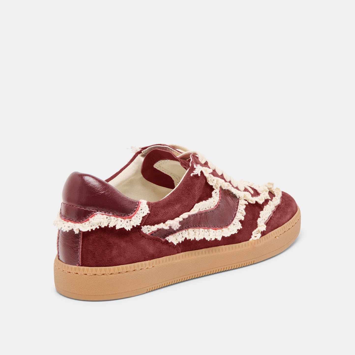 Notice Lace Oxblood Suede Sneakers